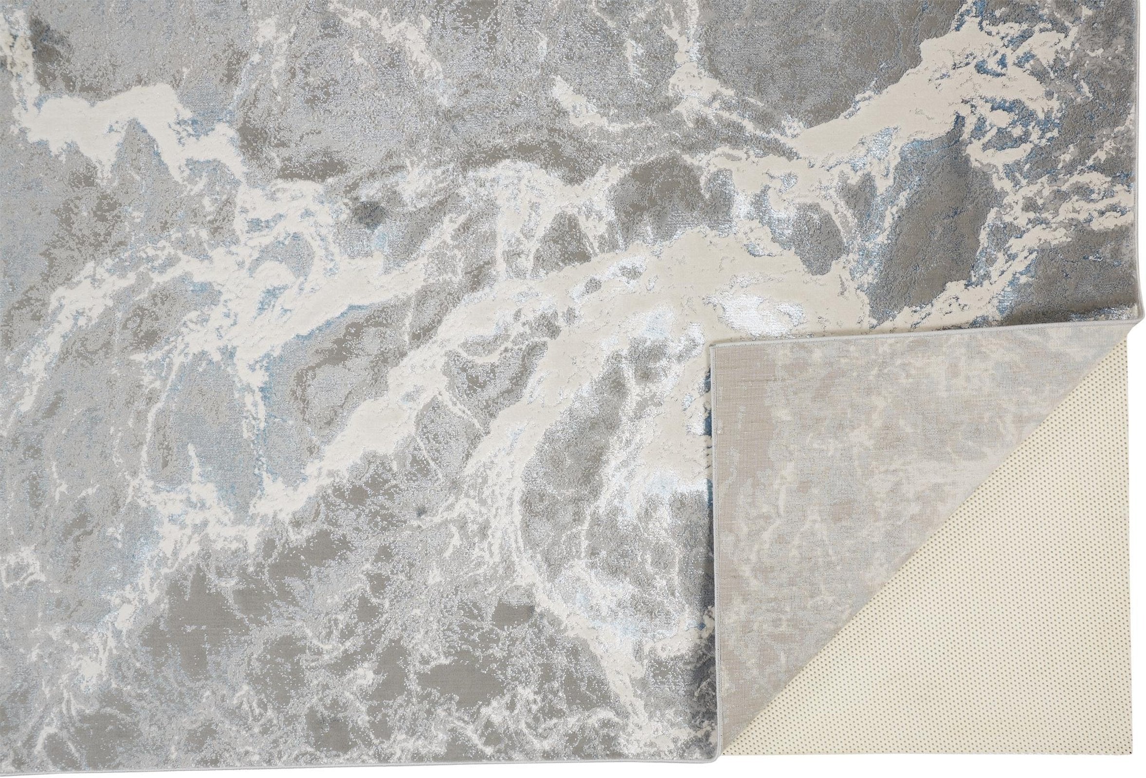 Feizy Azure 3539F Rug in Silver / Blue - Image 7