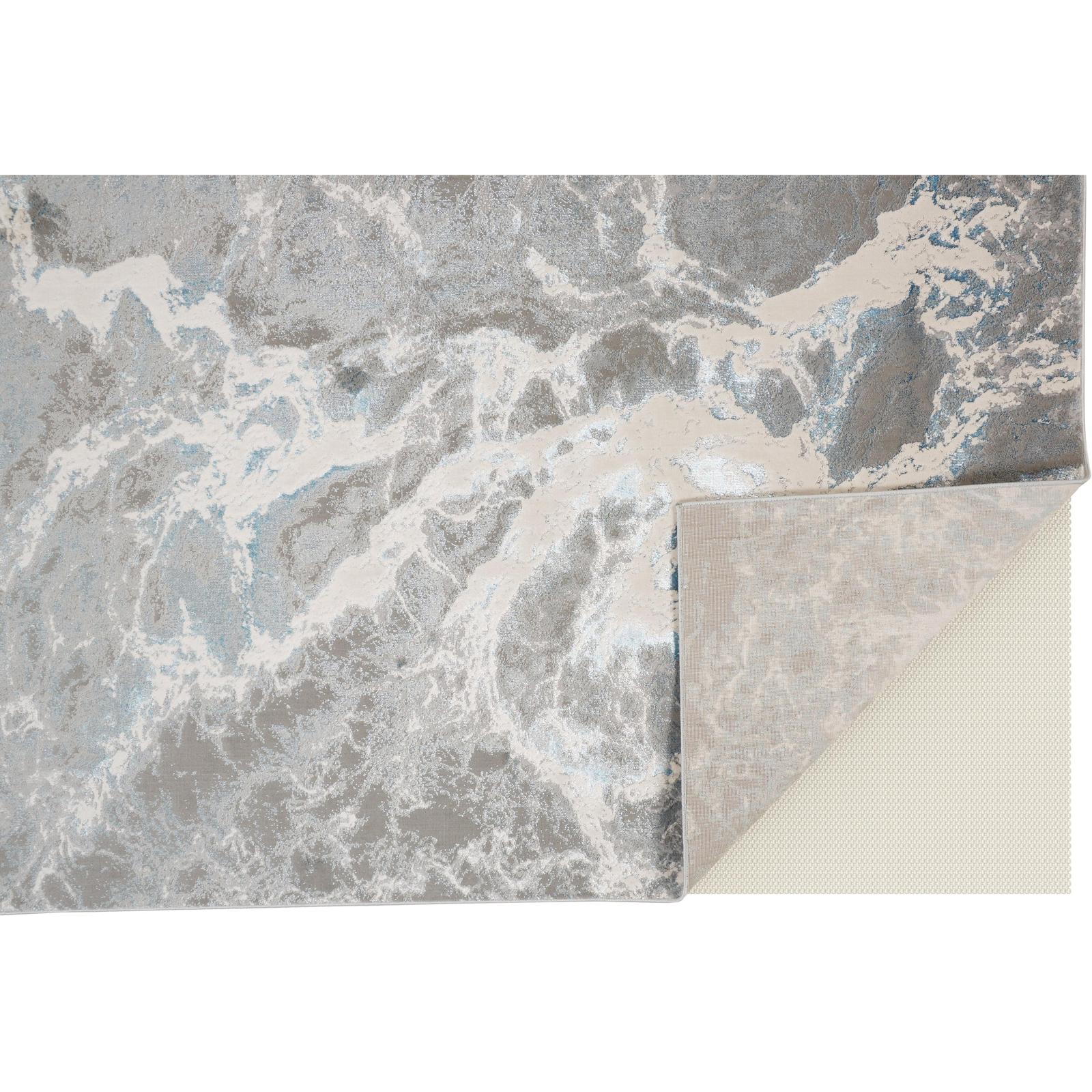 Feizy Azure 3539F Modern Abstract Rug in Silver/Gray/Ivory - Image 4