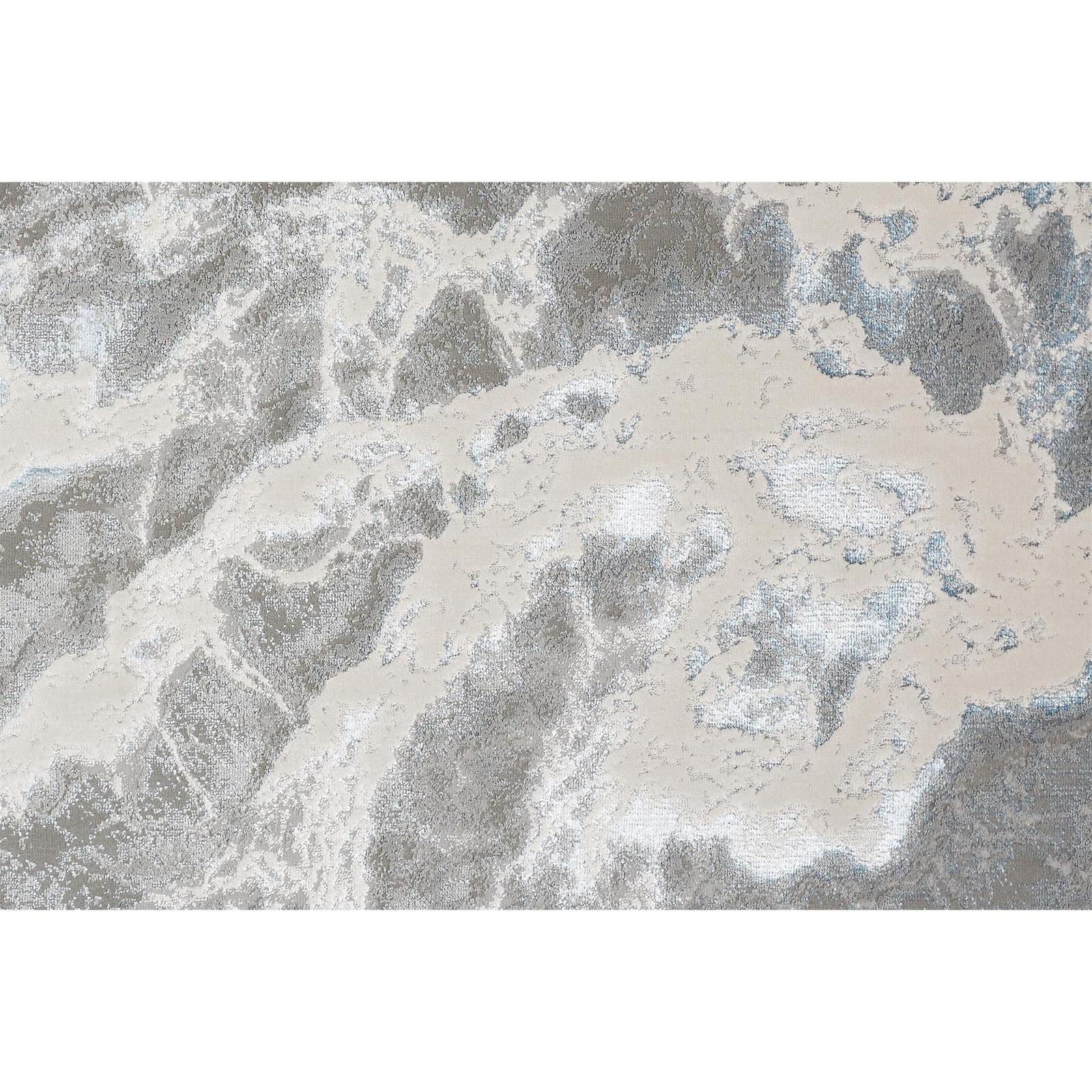 Feizy Azure 3539F Modern Abstract Rug in Silver/Gray/Ivory - Image 5