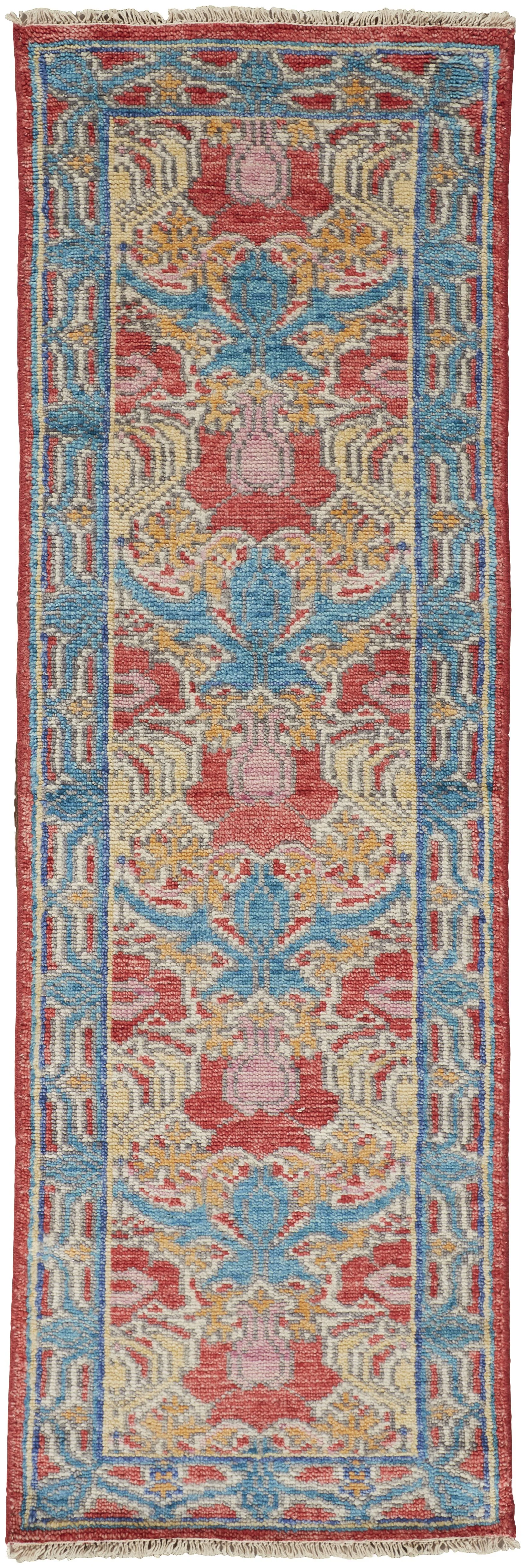 Feizy Beall 6633F Rug in Blue / Red - Image 2