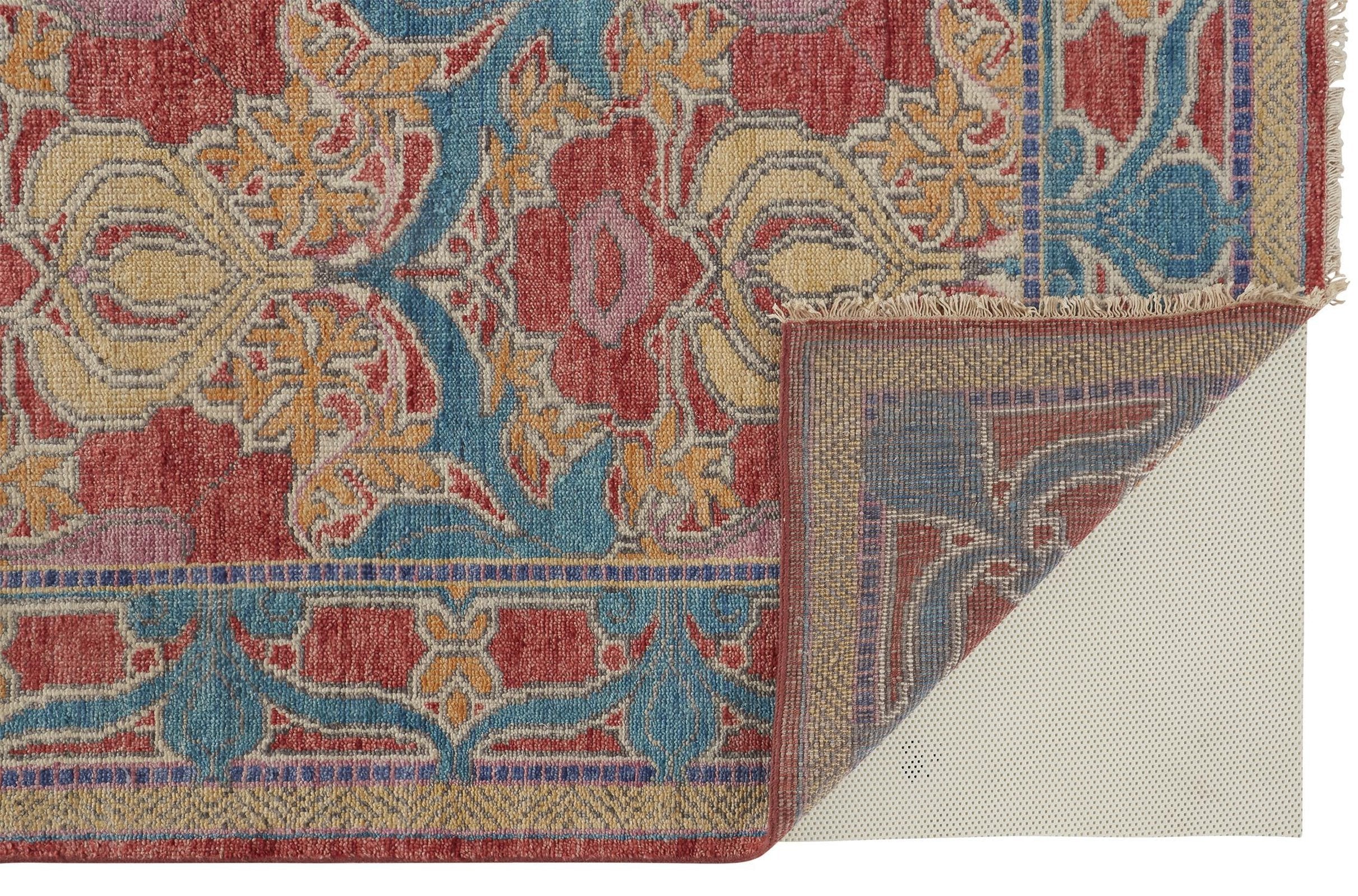 Feizy Beall 6633F Rug in Blue / Red - Image 8