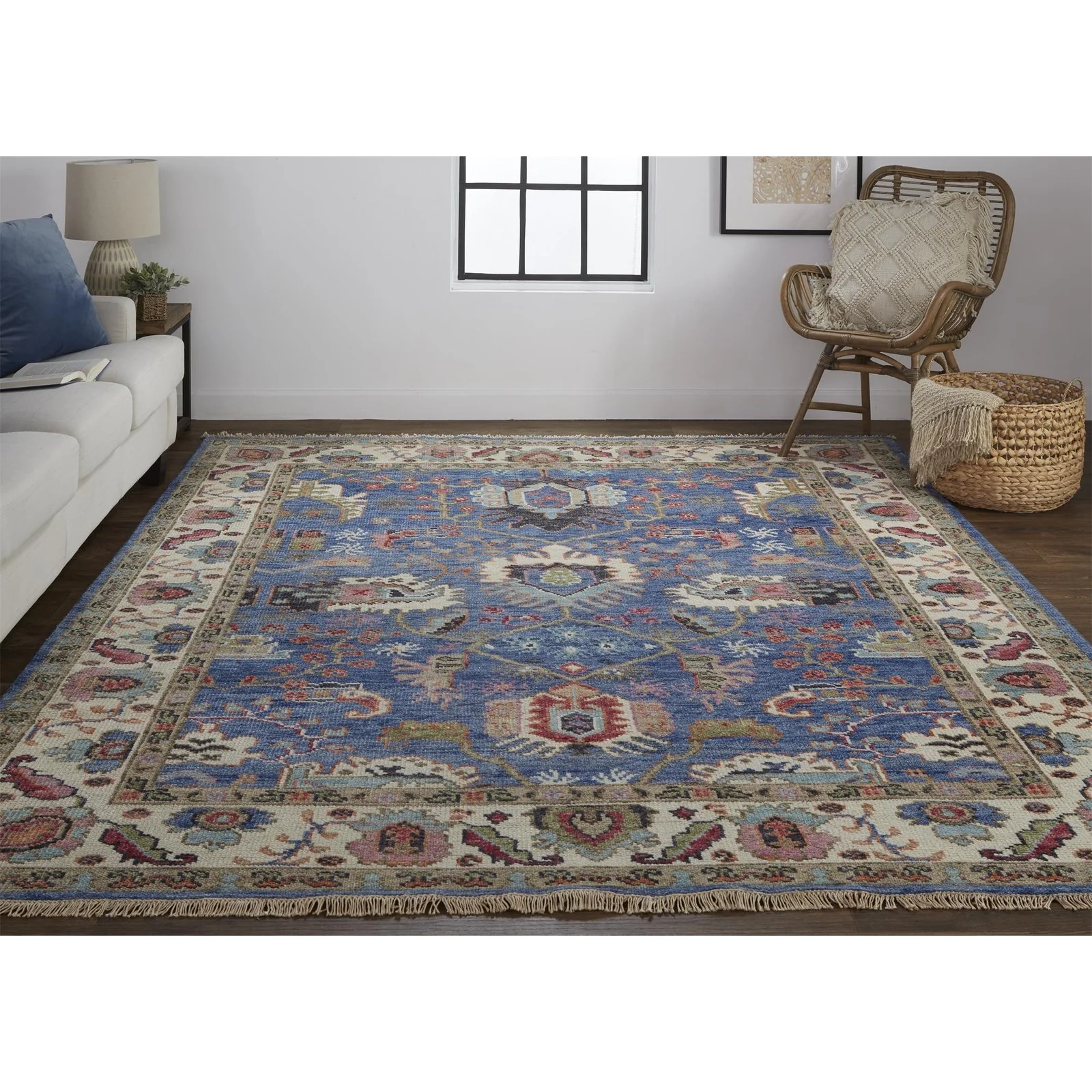 Feizy Beall 6708F Rug in Blue / Red - Image 2
