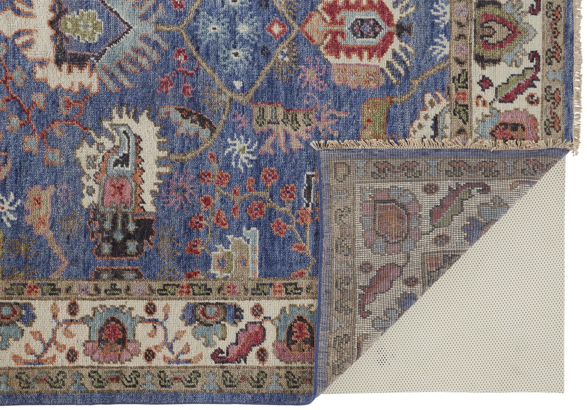 Feizy Beall 6708F Rug in Blue / Red - Image 6