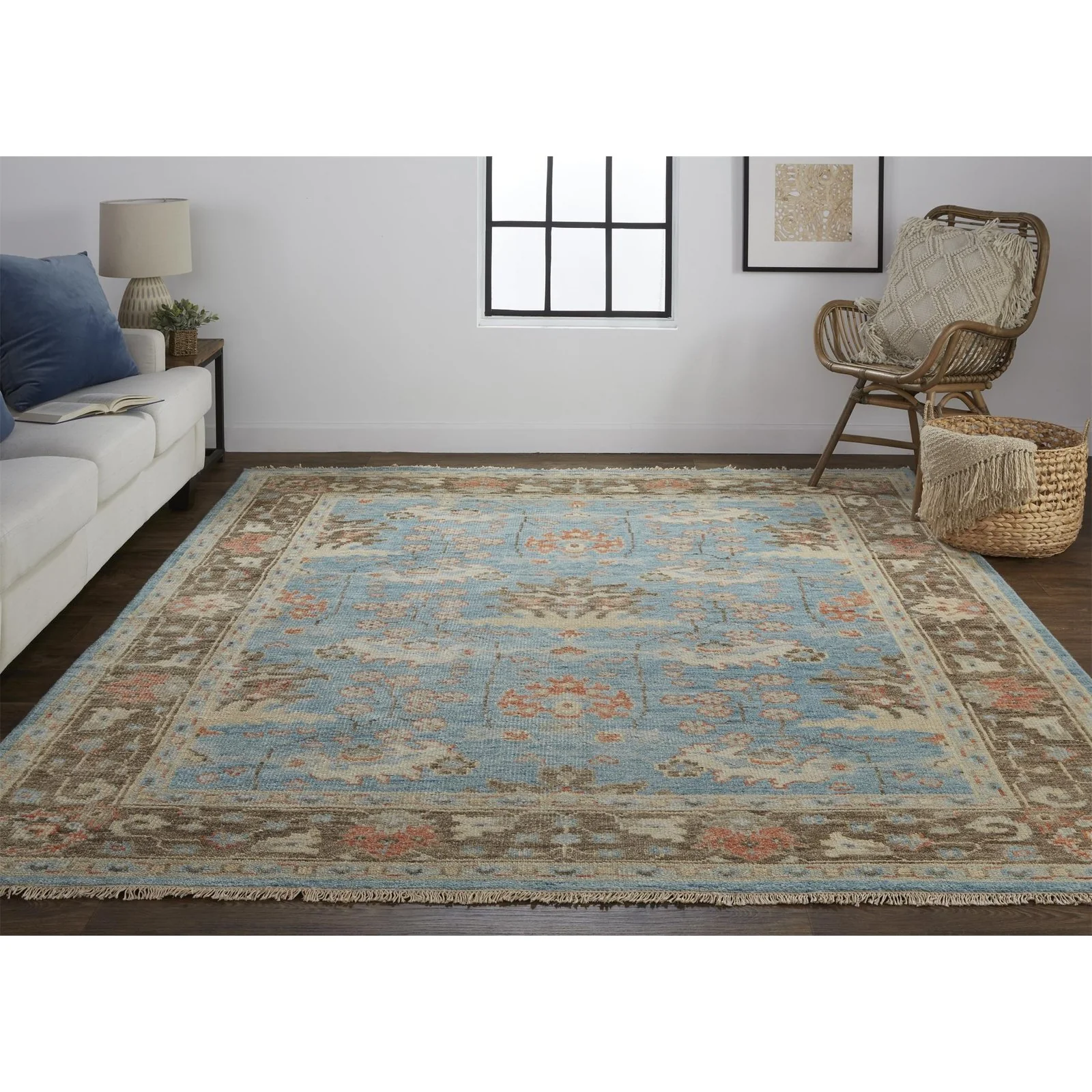 Feizy Beall 6710F Rug in Blue / Brown - Image 3