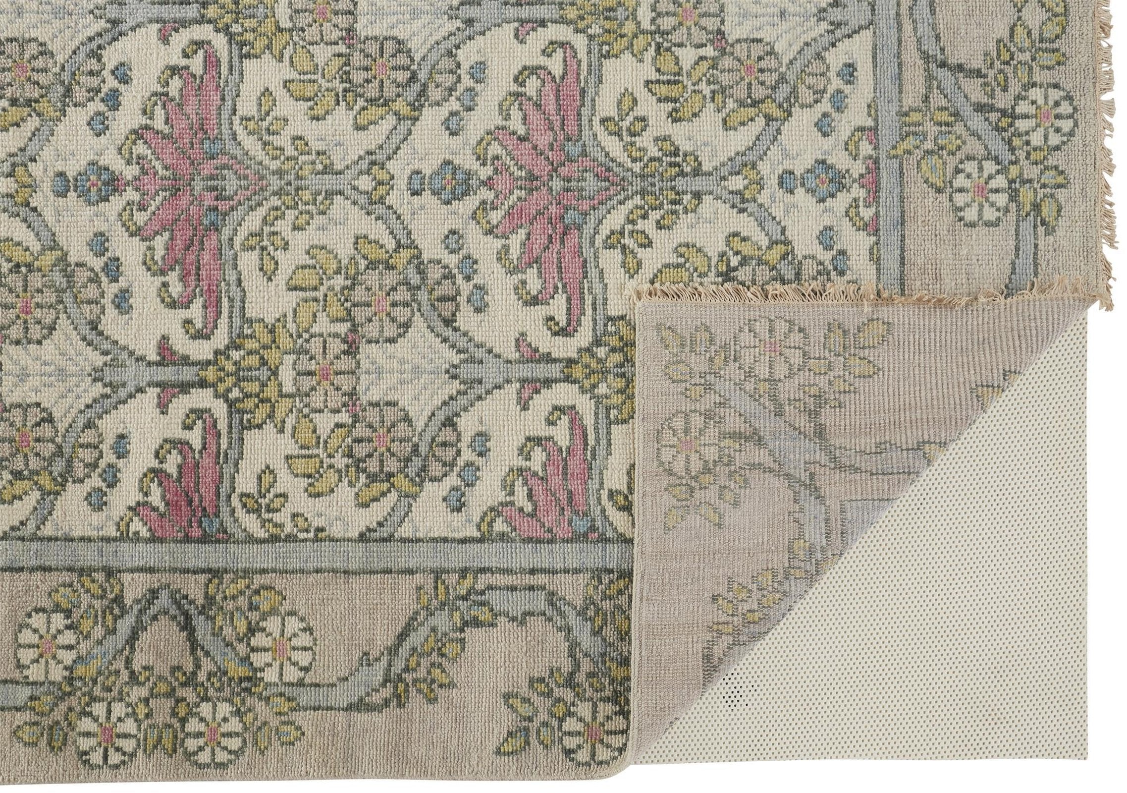 Feizy Beall 6714F Rug in Gray / Pink - Image 8