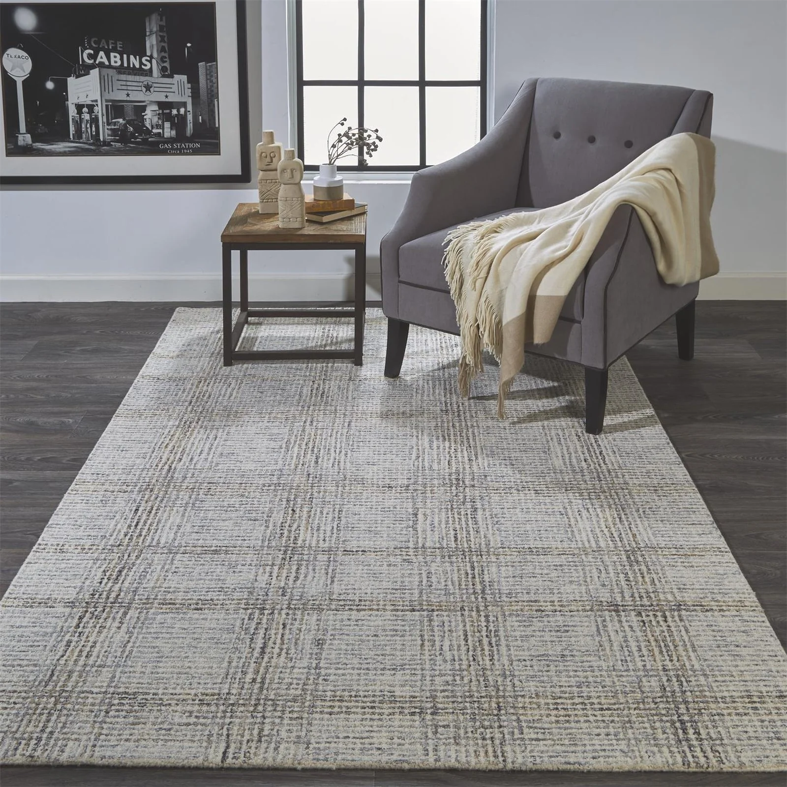 Feizy Belfort 8668F Rug in Ivory / Gray - Image 2