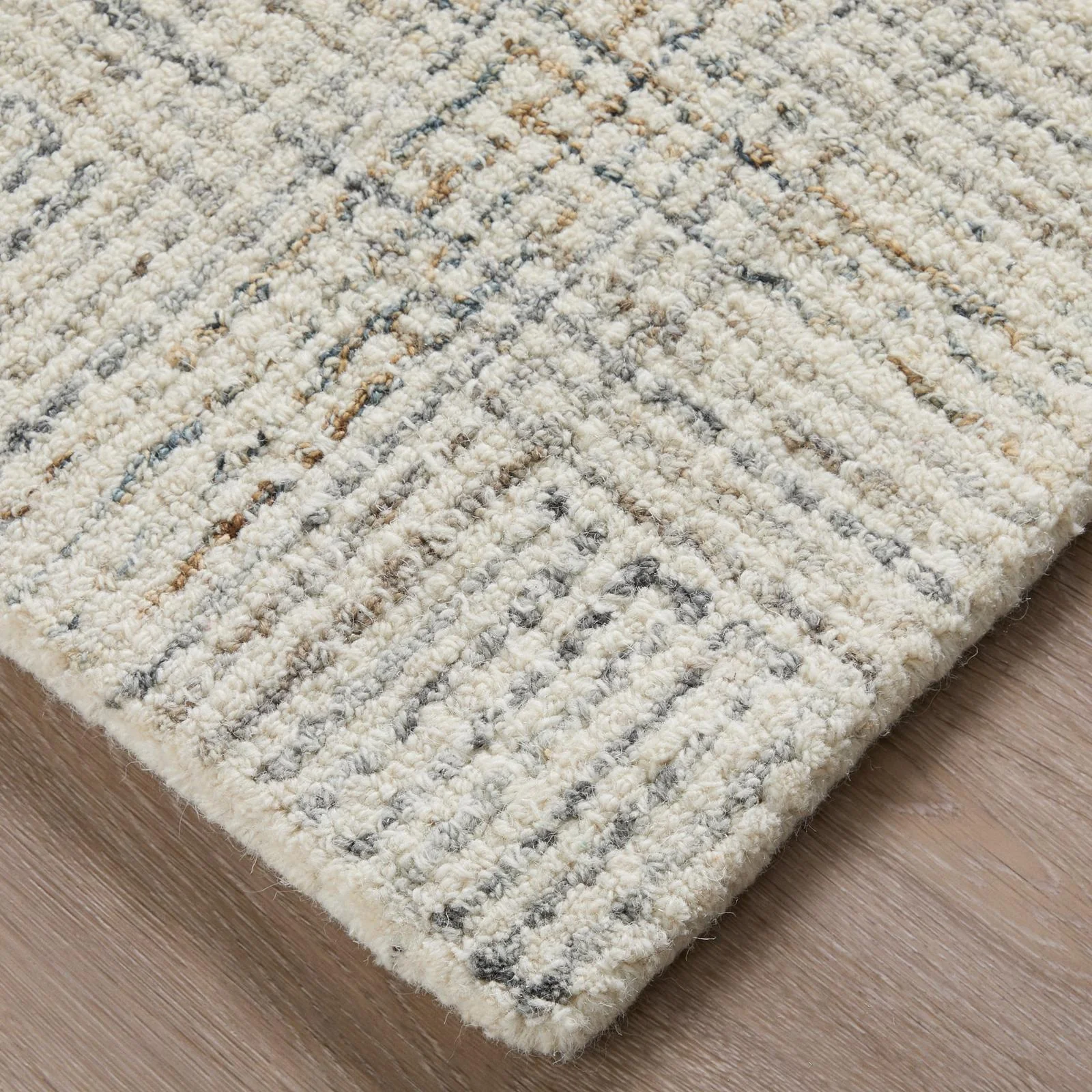 Feizy Belfort 8668F Transitional Geometric Rug in Ivory/Gray/Tan - Image 4