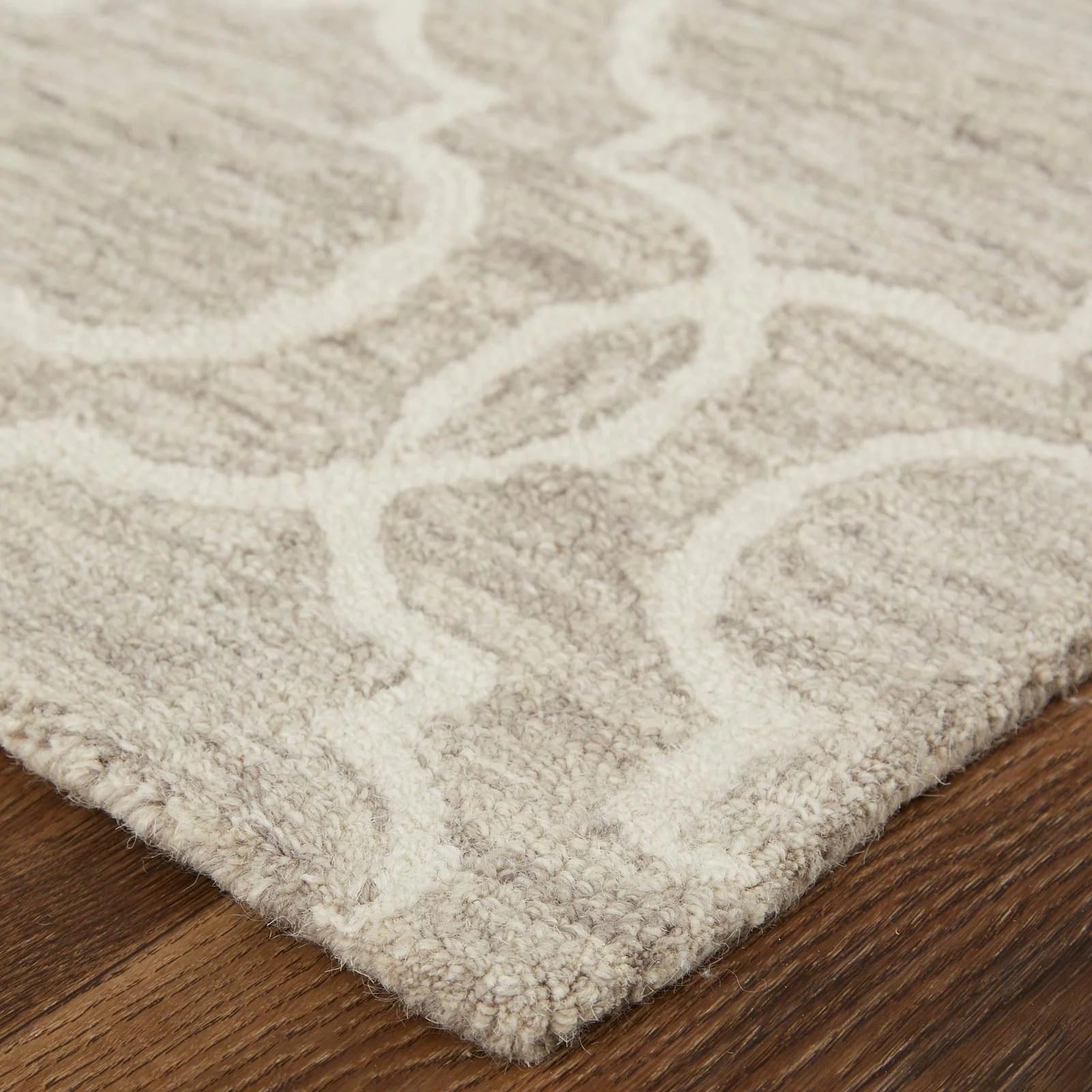 Feizy Belfort 8775F Transitional Trellis & Lattice Rug in Gray/Ivory - Image 7