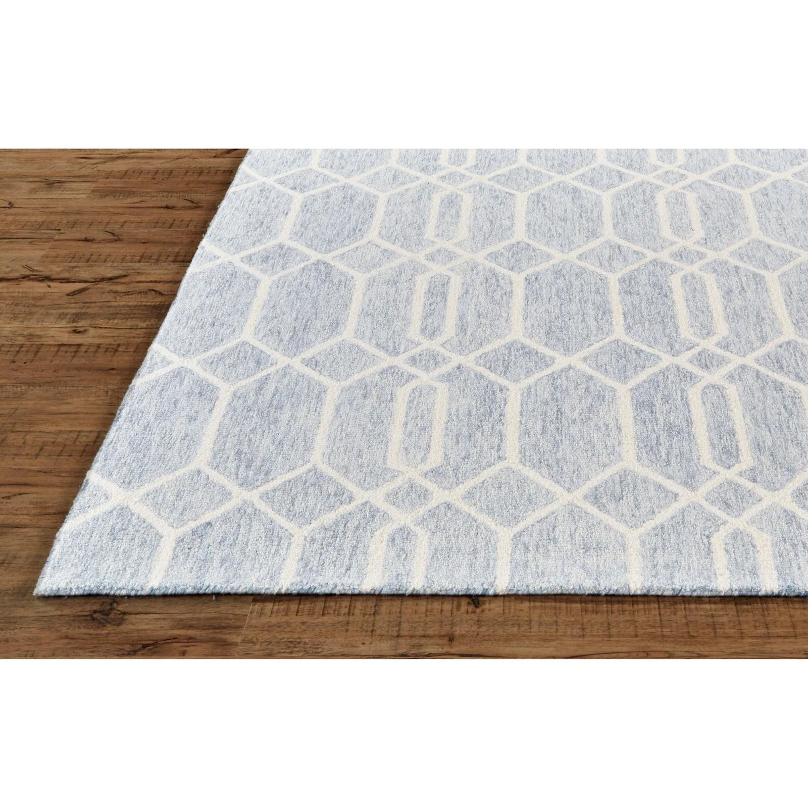Feizy Belfort 8777F Transitional Trellis & Lattice Rug in Blue/Ivory - Image 4