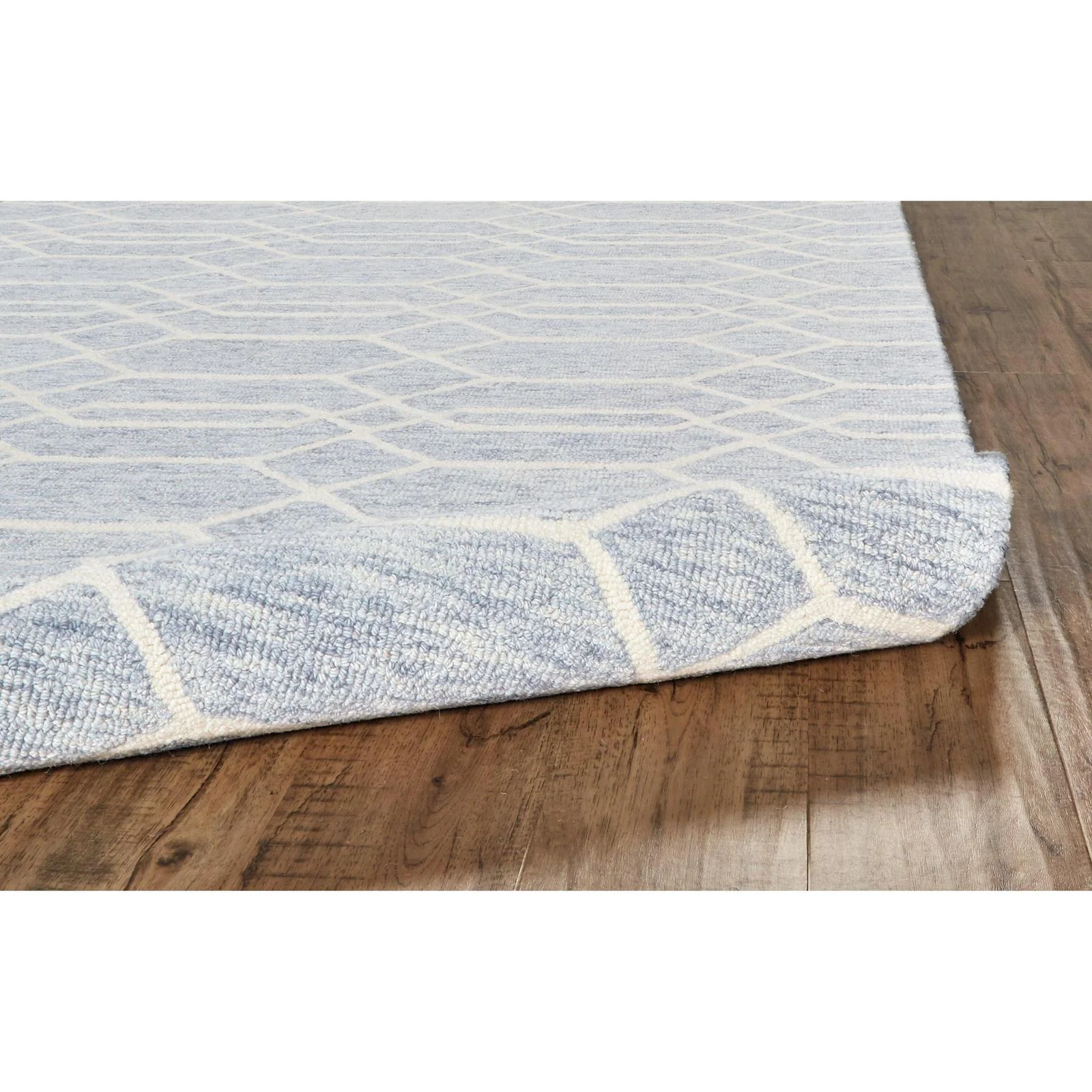 Feizy Belfort 8777F Transitional Trellis & Lattice Rug in Blue/Ivory - Image 5