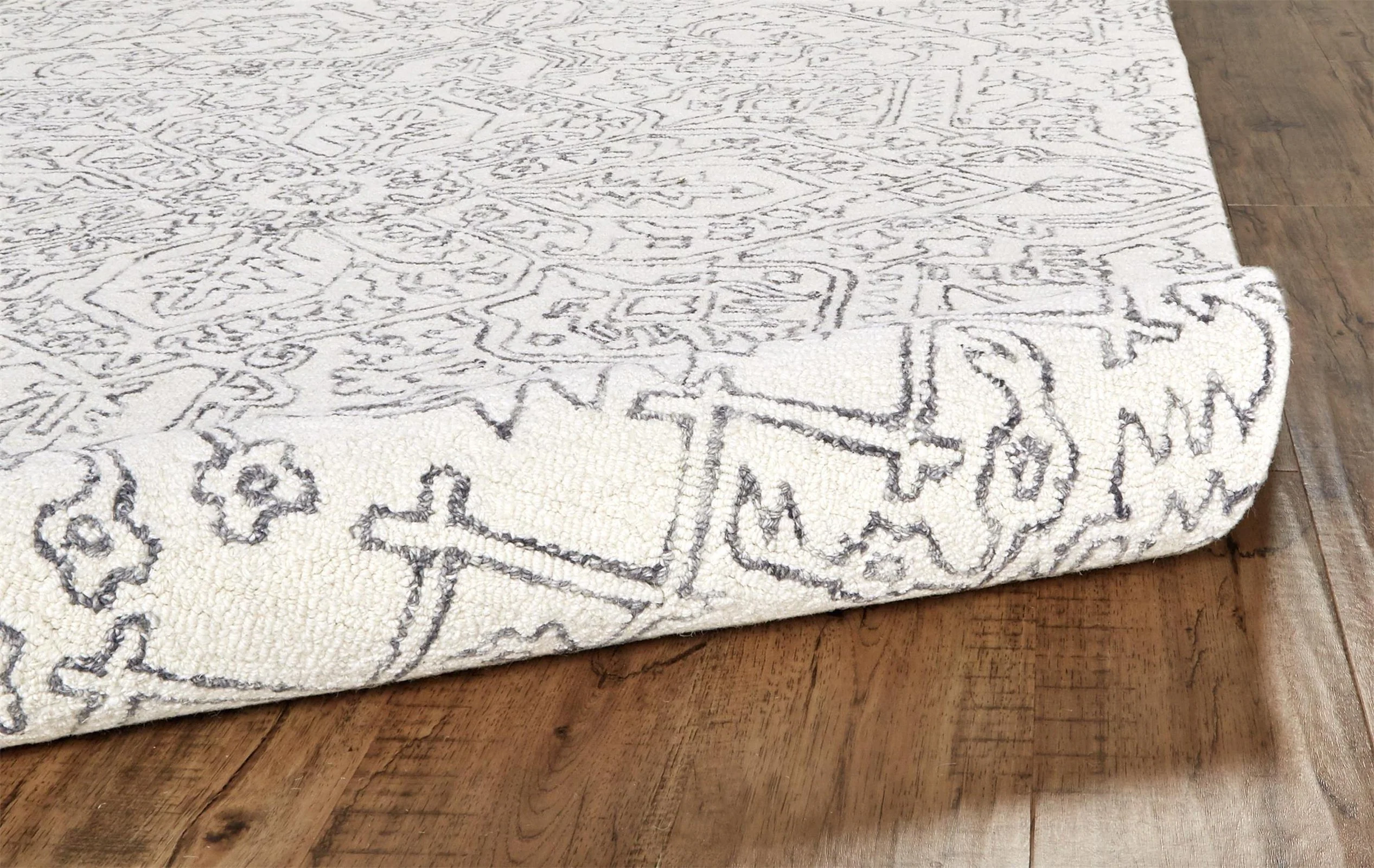 Feizy Belfort 8778F Rug in Ivory/Charcoal - Image 10