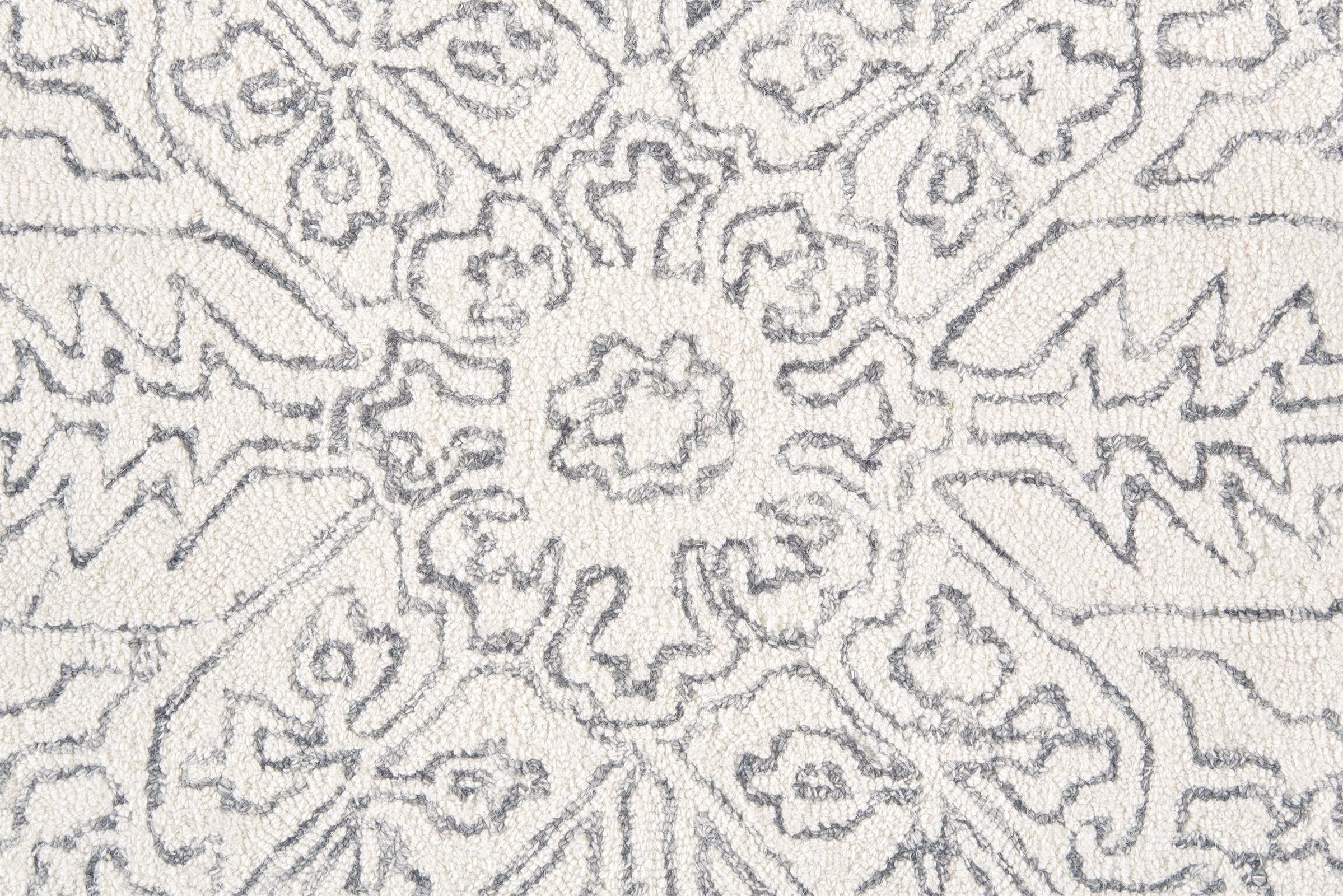 Feizy Belfort 8778F Rug in Ivory/Charcoal - Image 7