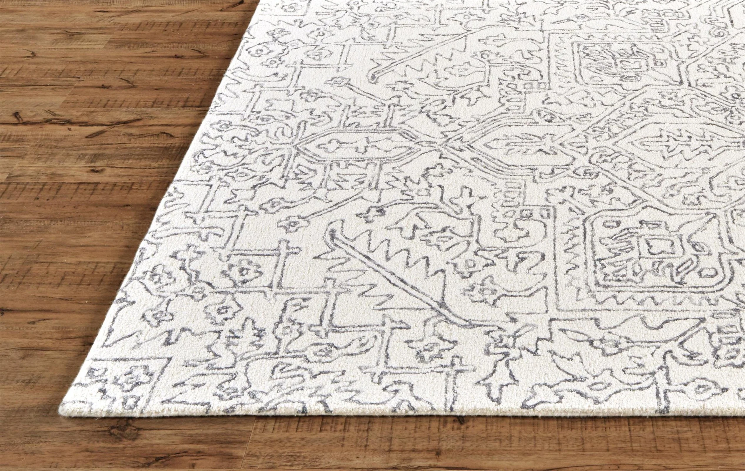 Feizy Belfort 8778F Rug in Ivory/Charcoal - Image 8
