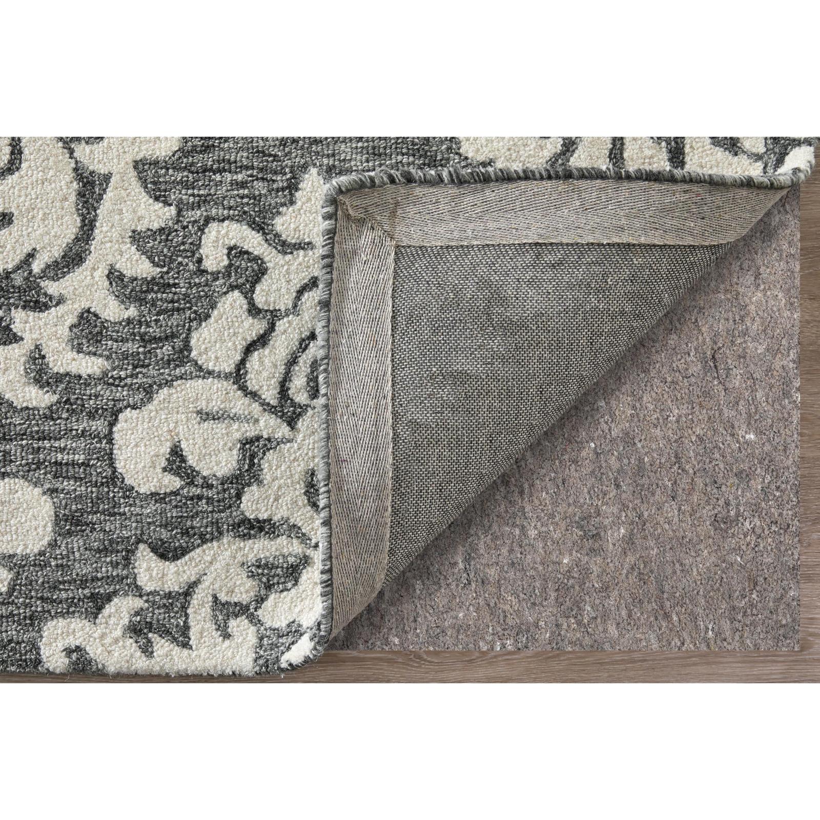 Feizy Belfort 8A26F Traditional Floral & Botanical Rug in Gray/Ivory/Black - Image 6