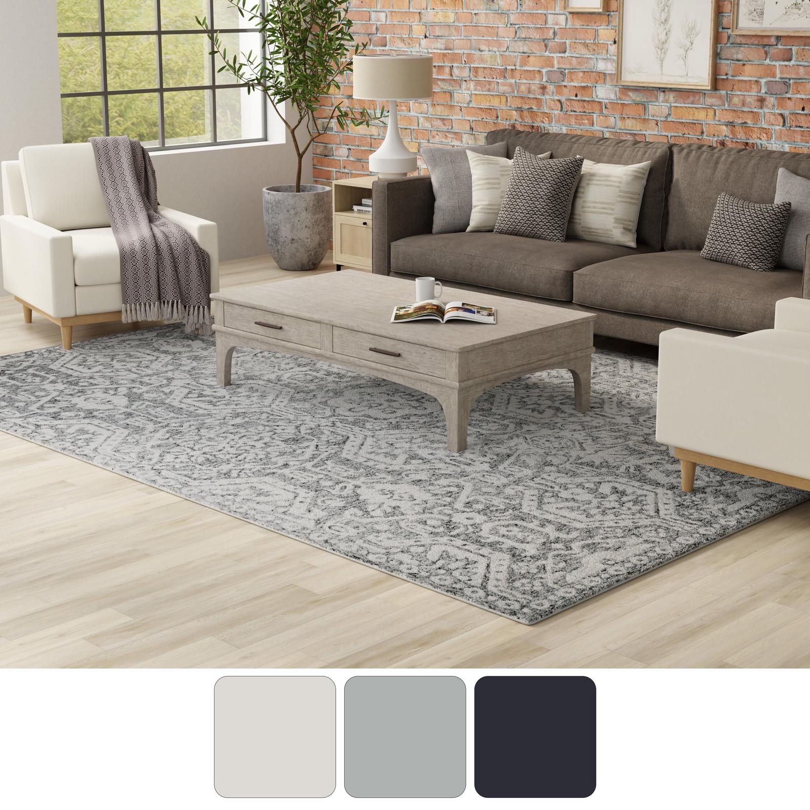 Feizy Belfort 8A27F Traditional Geometric Rug in Gray/White - Image 11