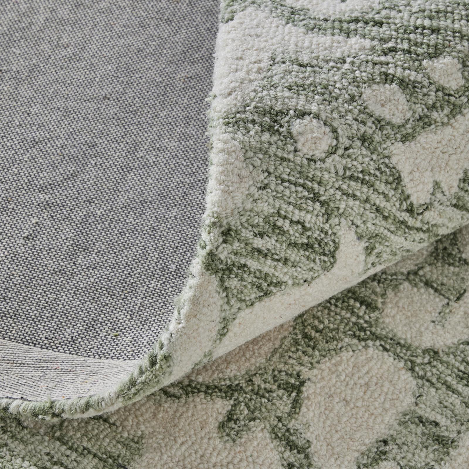 Feizy Belfort 8A28F Traditional Floral & Botanical Rug in Ivory/Green - Image 10
