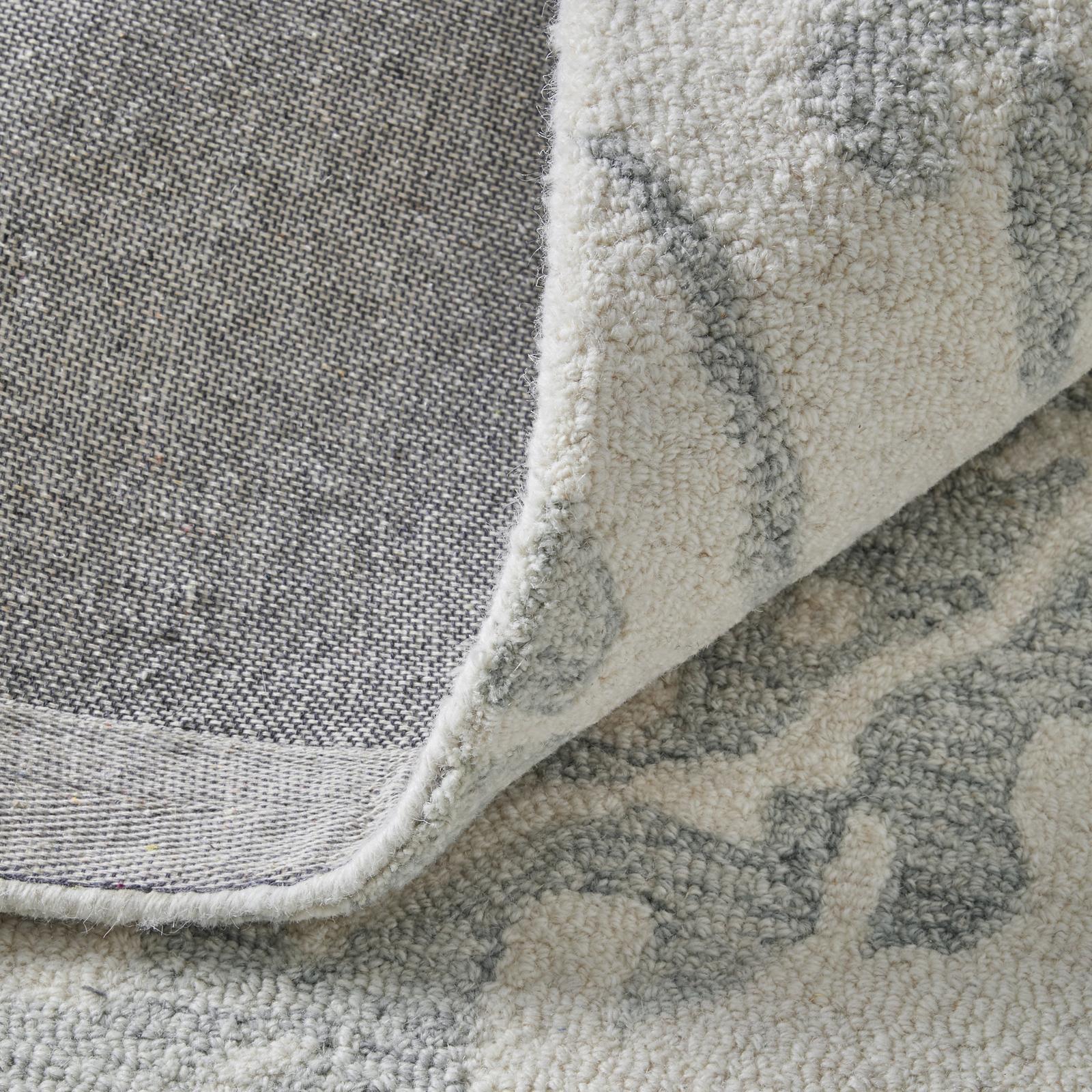Feizy Belfort 8A29F Traditional Floral & Botanical Rug in Ivory/Gray - Image 10