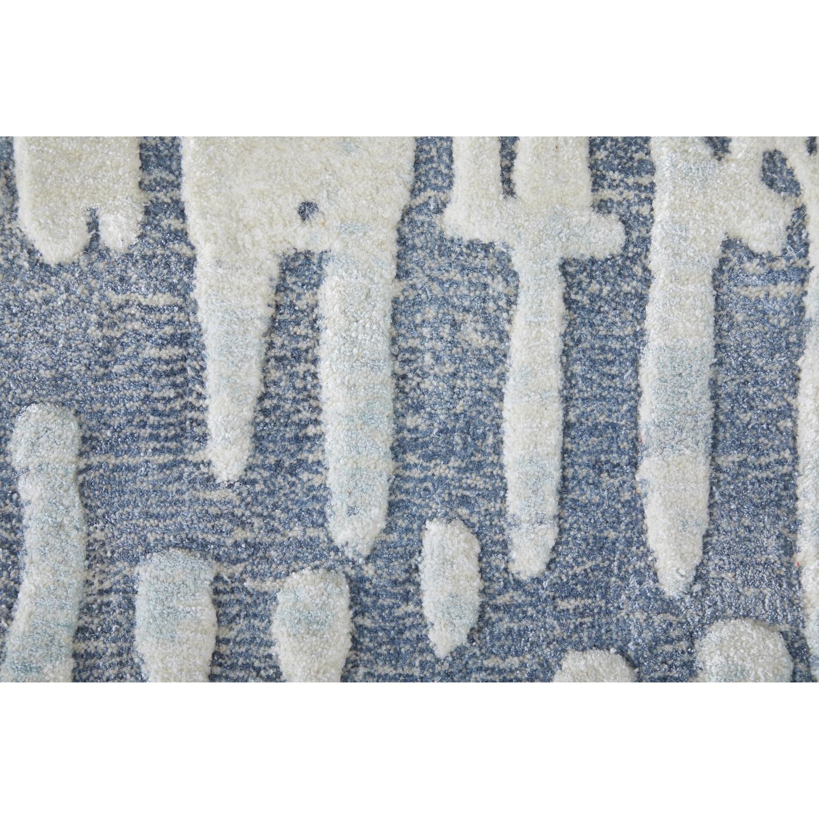 Feizy Braden 8A49F Modern Abstract Rug in Blue/Ivory - Image 6