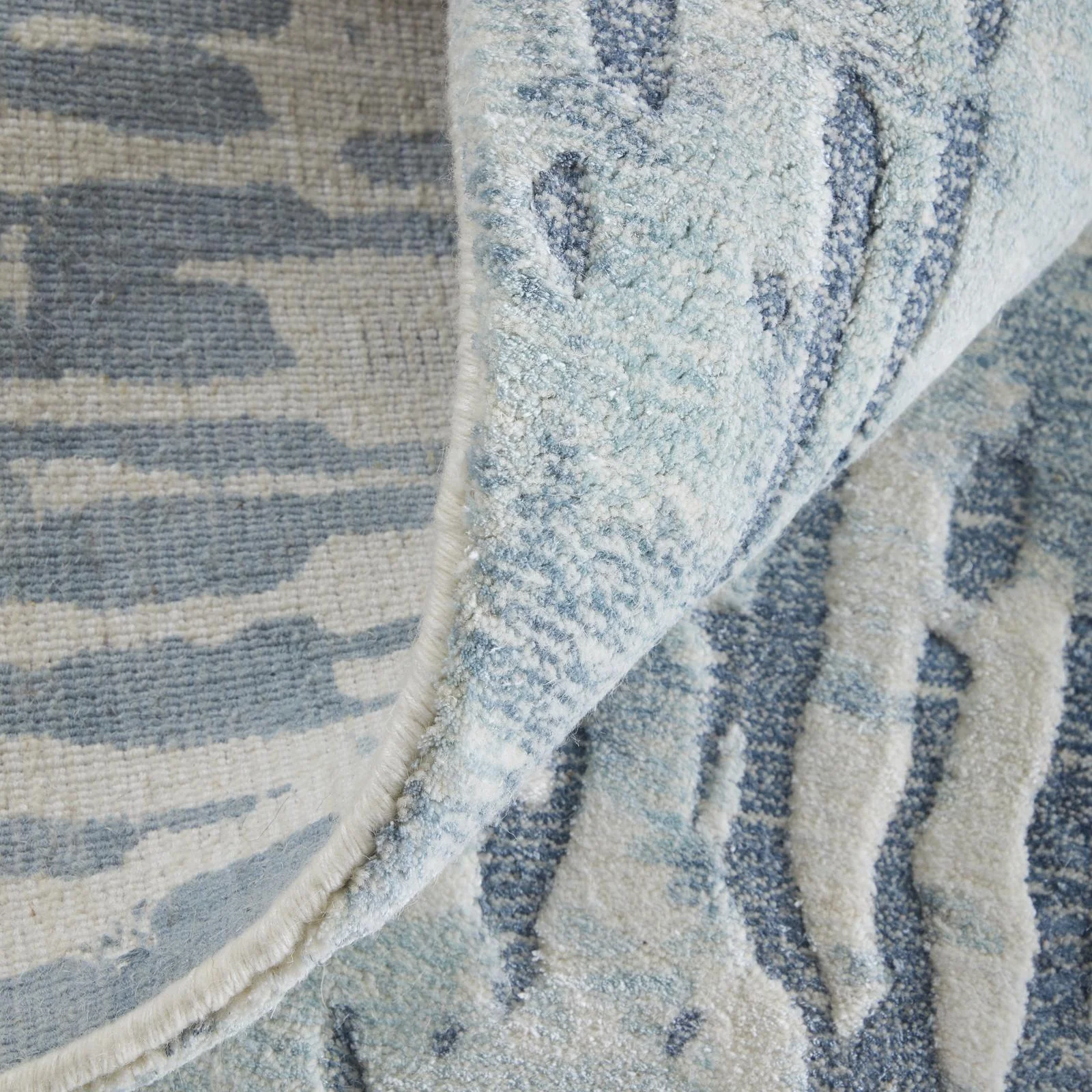 Feizy Braden 8A49F Modern Abstract Rug in Blue/Ivory - Image 7