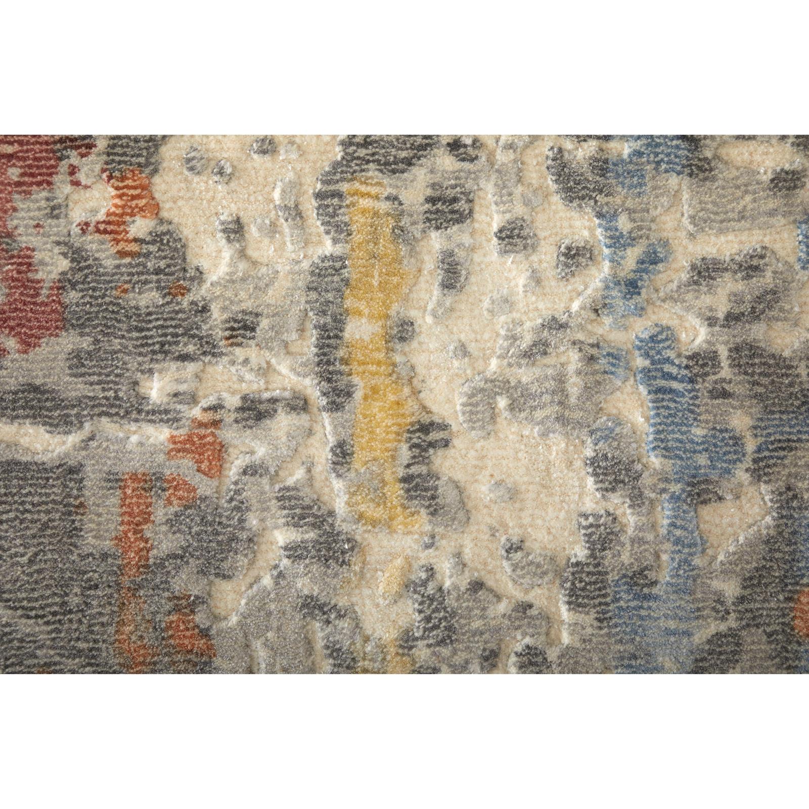 Feizy Braden 8A50F Modern Abstract Rug in Gray/Orange/Tan - Image 6