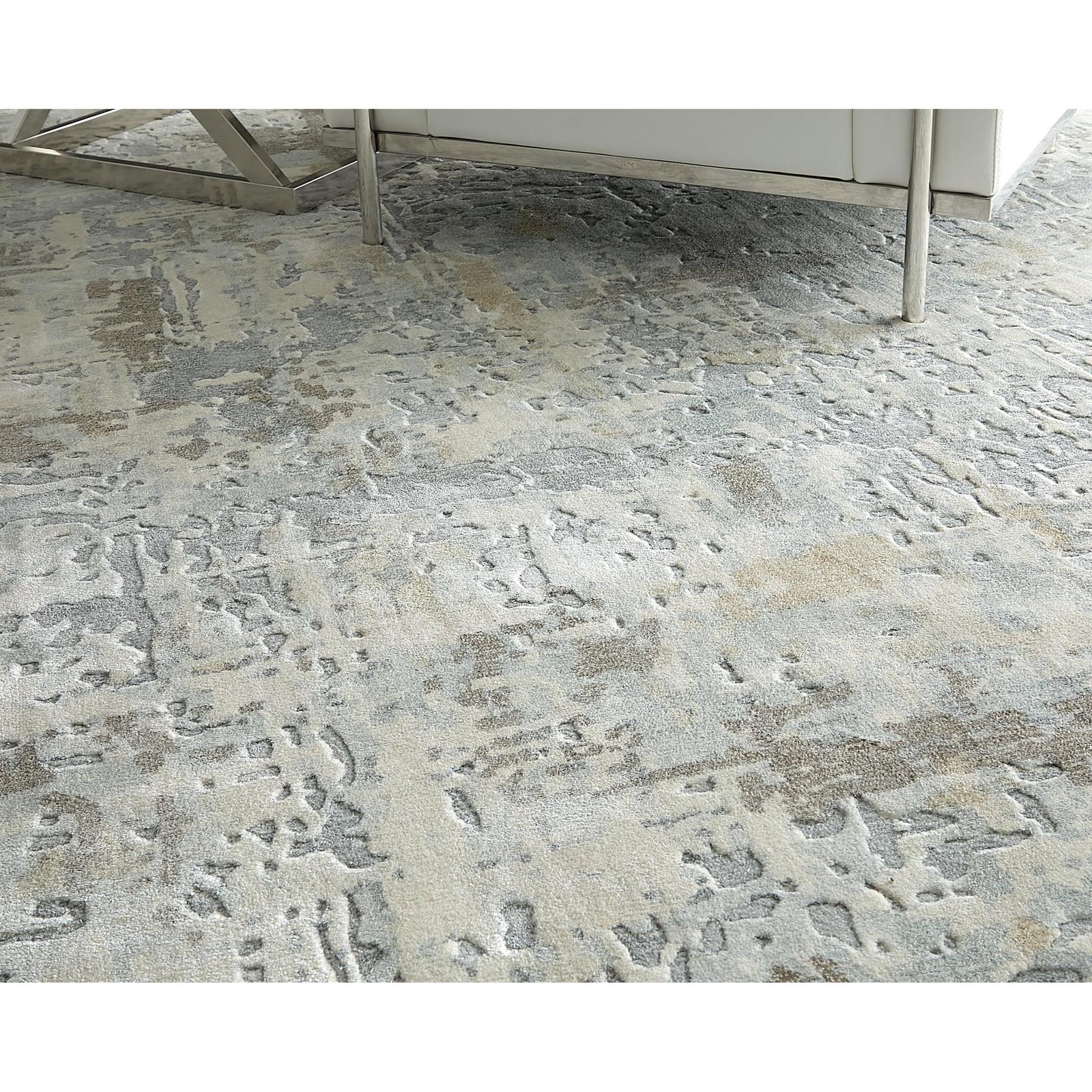 Feizy Braden 8A51F Modern Abstract Rug in Blue/Gray/Brown - Image 2