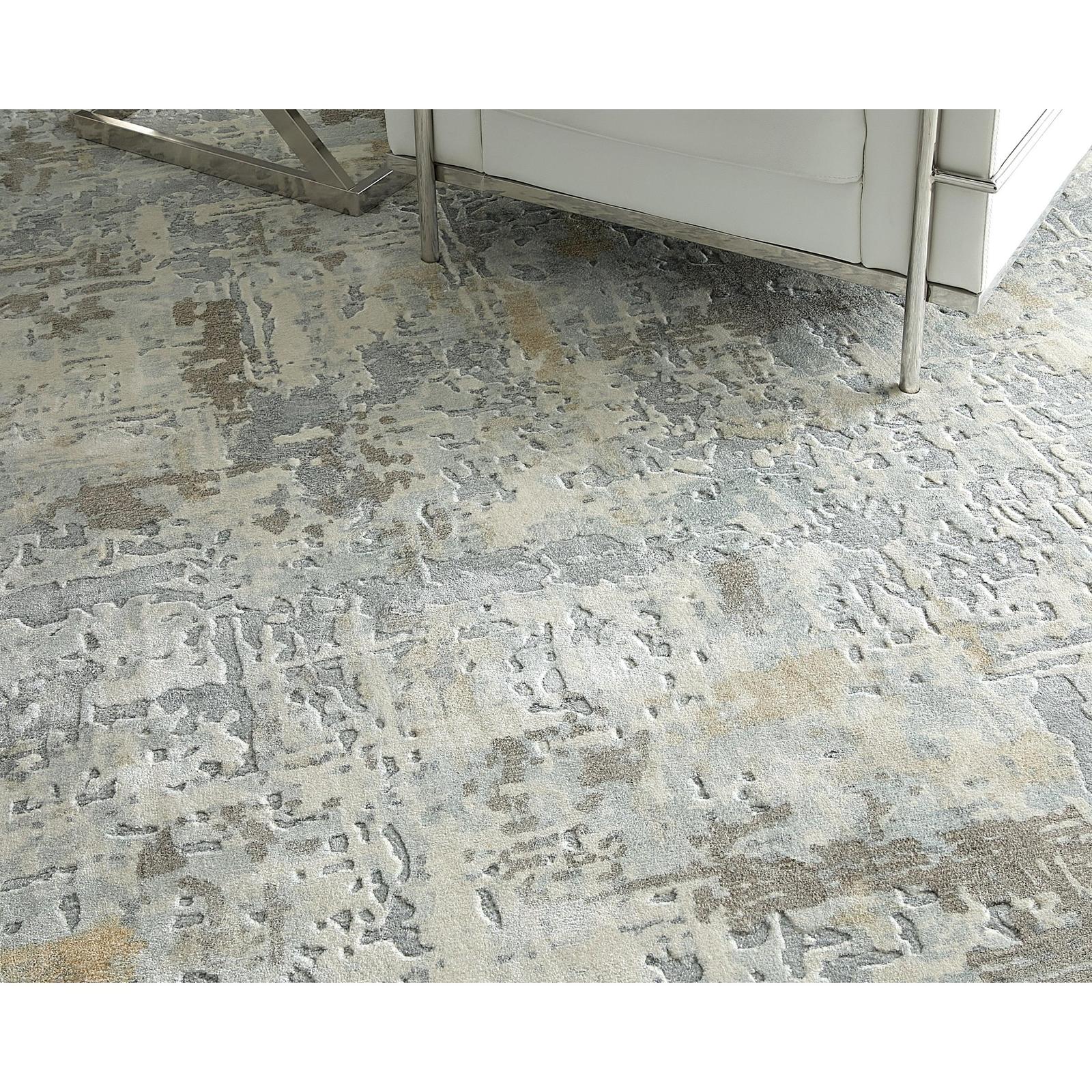 Feizy Braden 8A51F Modern Abstract Rug in Blue/Gray/Brown - Image 3