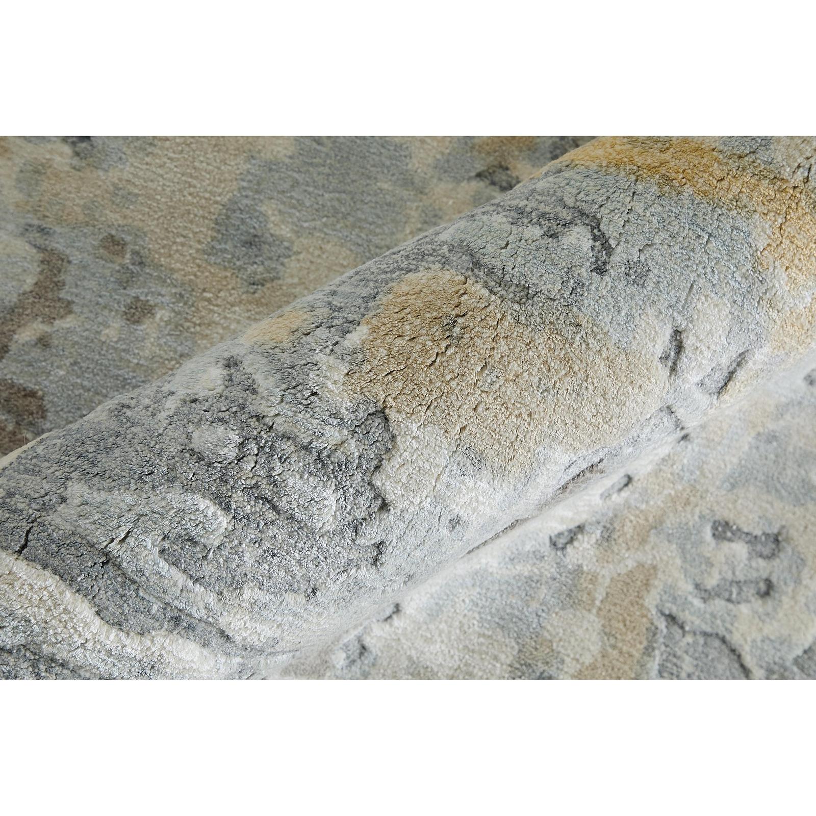 Feizy Braden 8A51F Modern Abstract Rug in Blue/Gray/Brown - Image 8