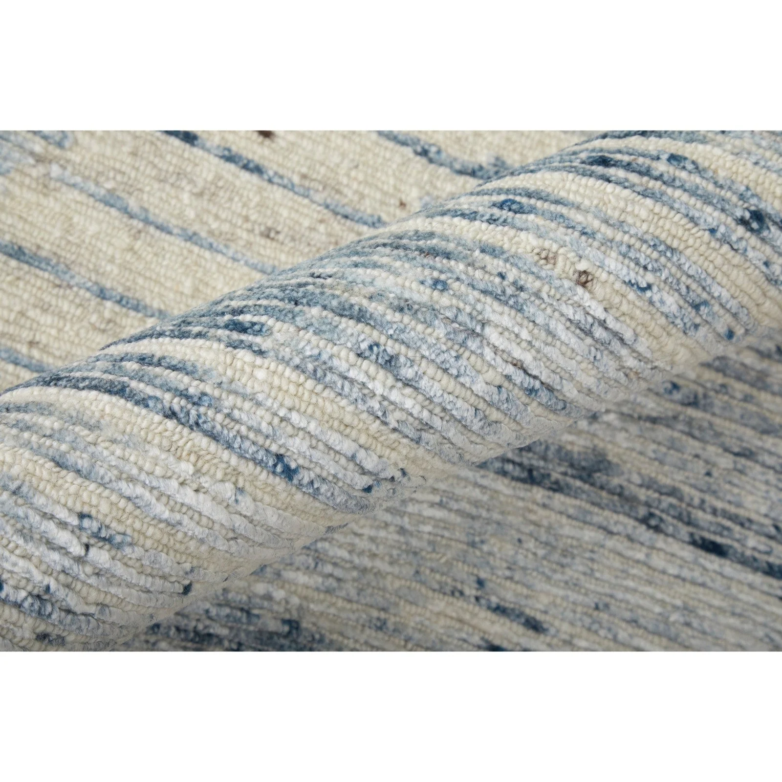 Feizy Brighton 69CHF Modern Abstract in Ivory/Blue/Silver - Image 7
