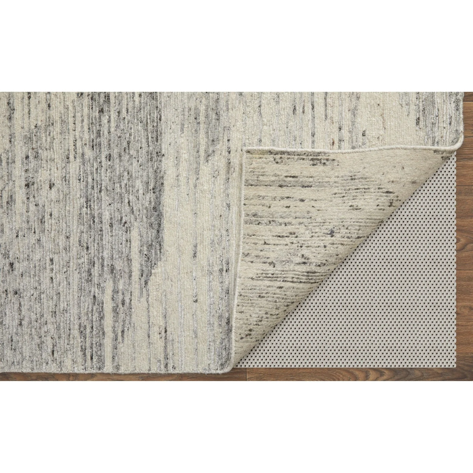 Feizy Brighton 69CHF Modern Abstract in Ivory/Gray - Image 6