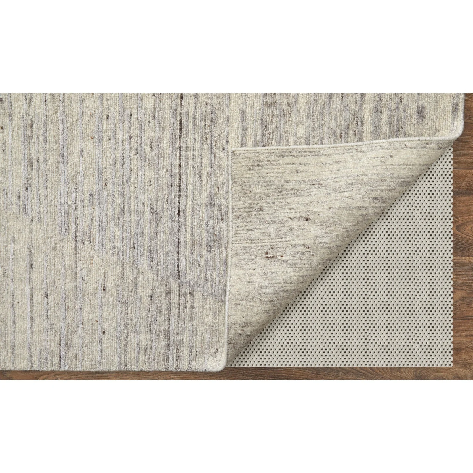 Feizy Brighton 69CHF Modern Abstract in Ivory/Taupe/Silver - Image 6