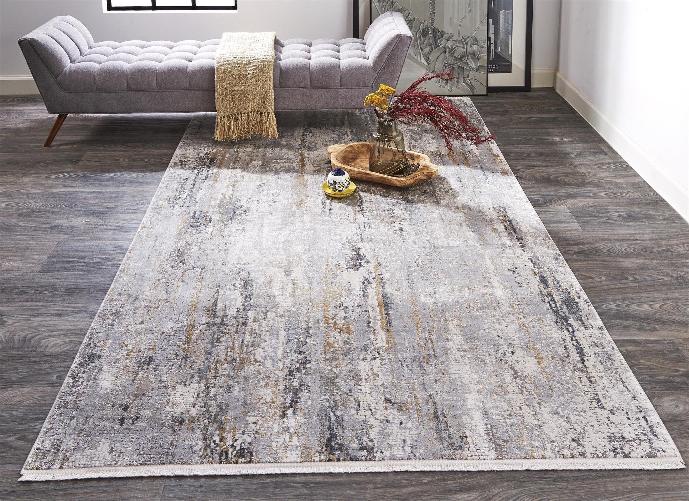 Feizy Cadiz 3887F Rug in Ivory/Gray - Image 12