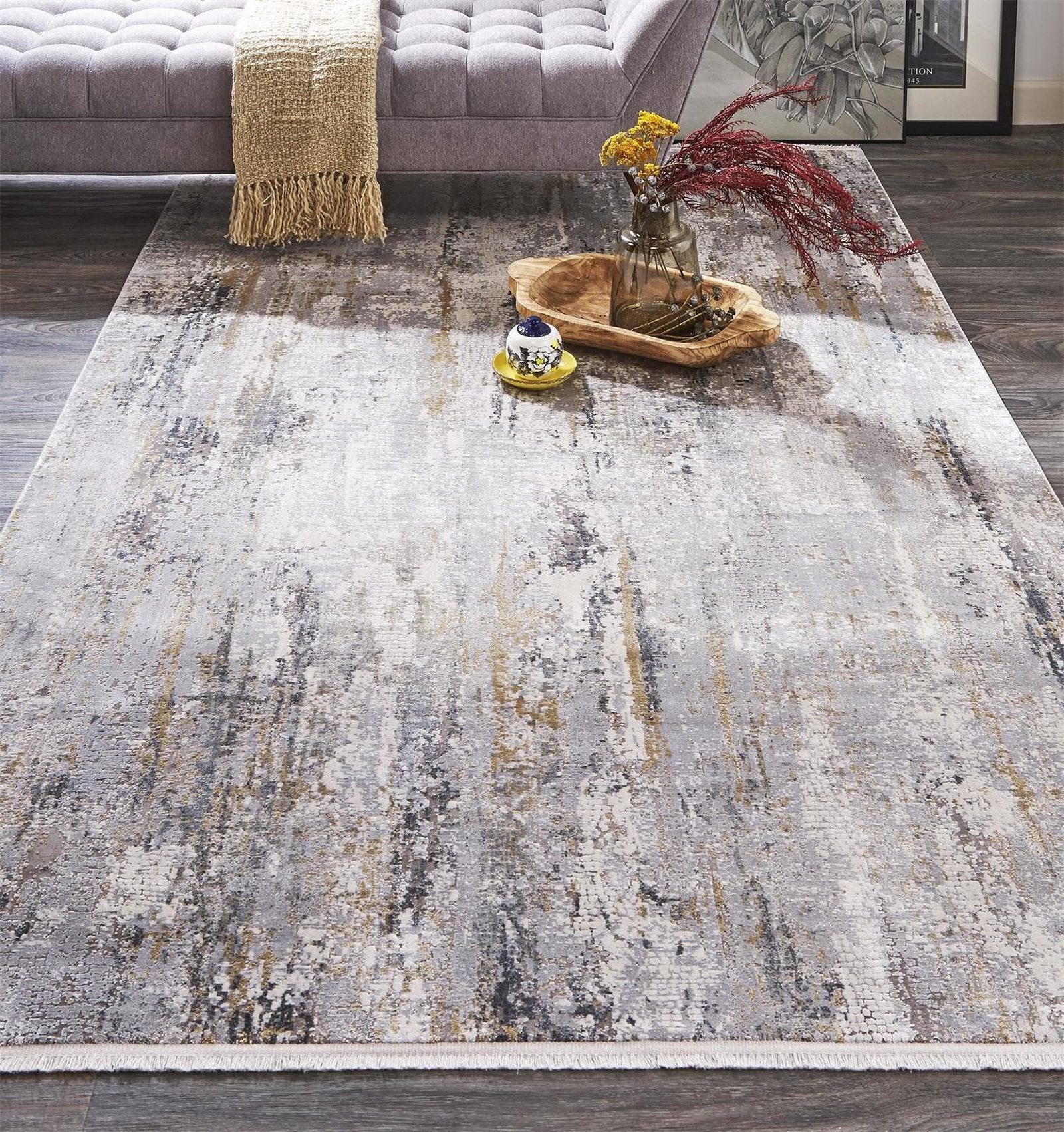 Feizy Cadiz 3887F Rug in Ivory/Gray - Image 13