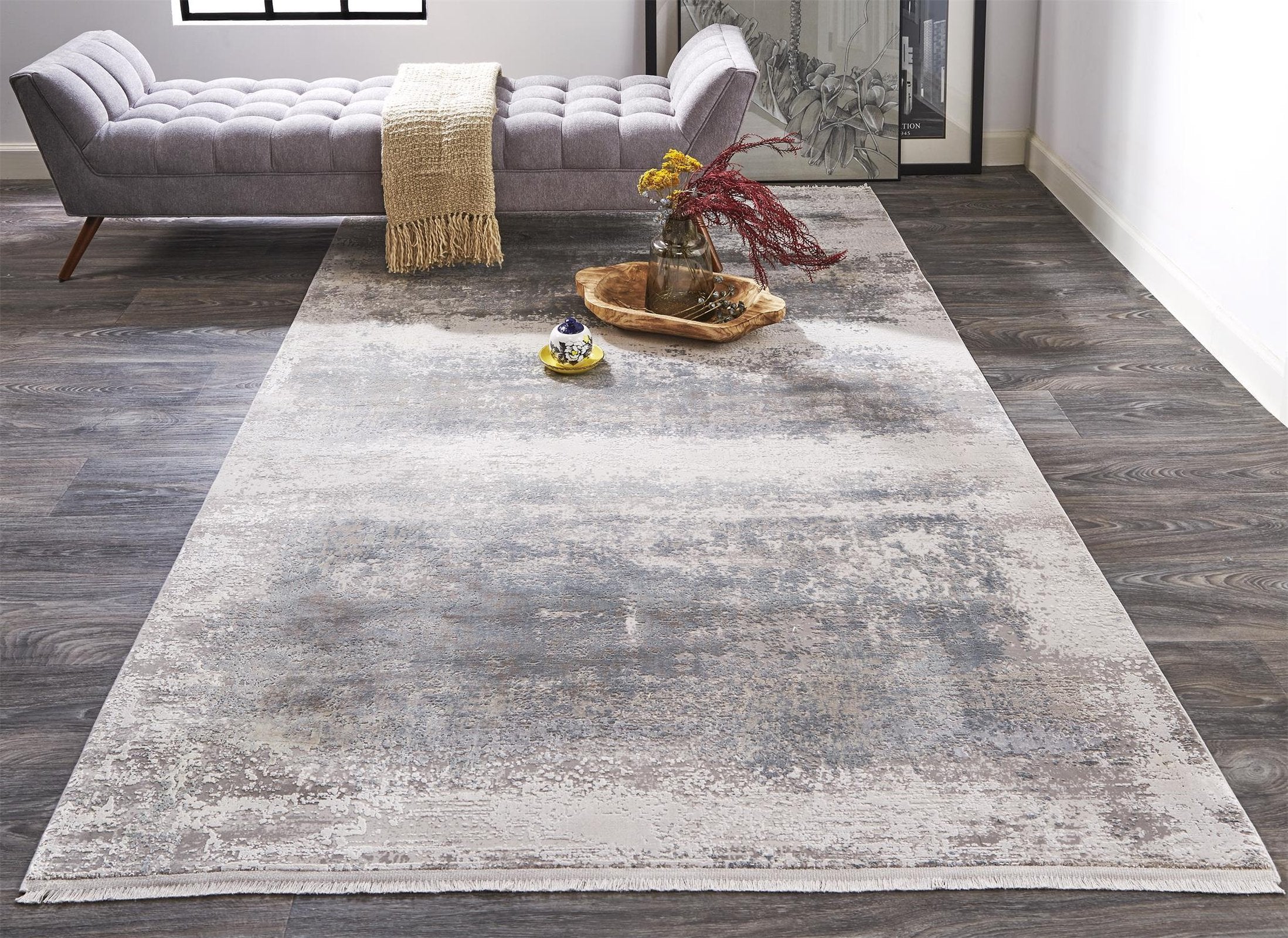 Feizy Cadiz 3888F Rug in Light Gray - Image 12