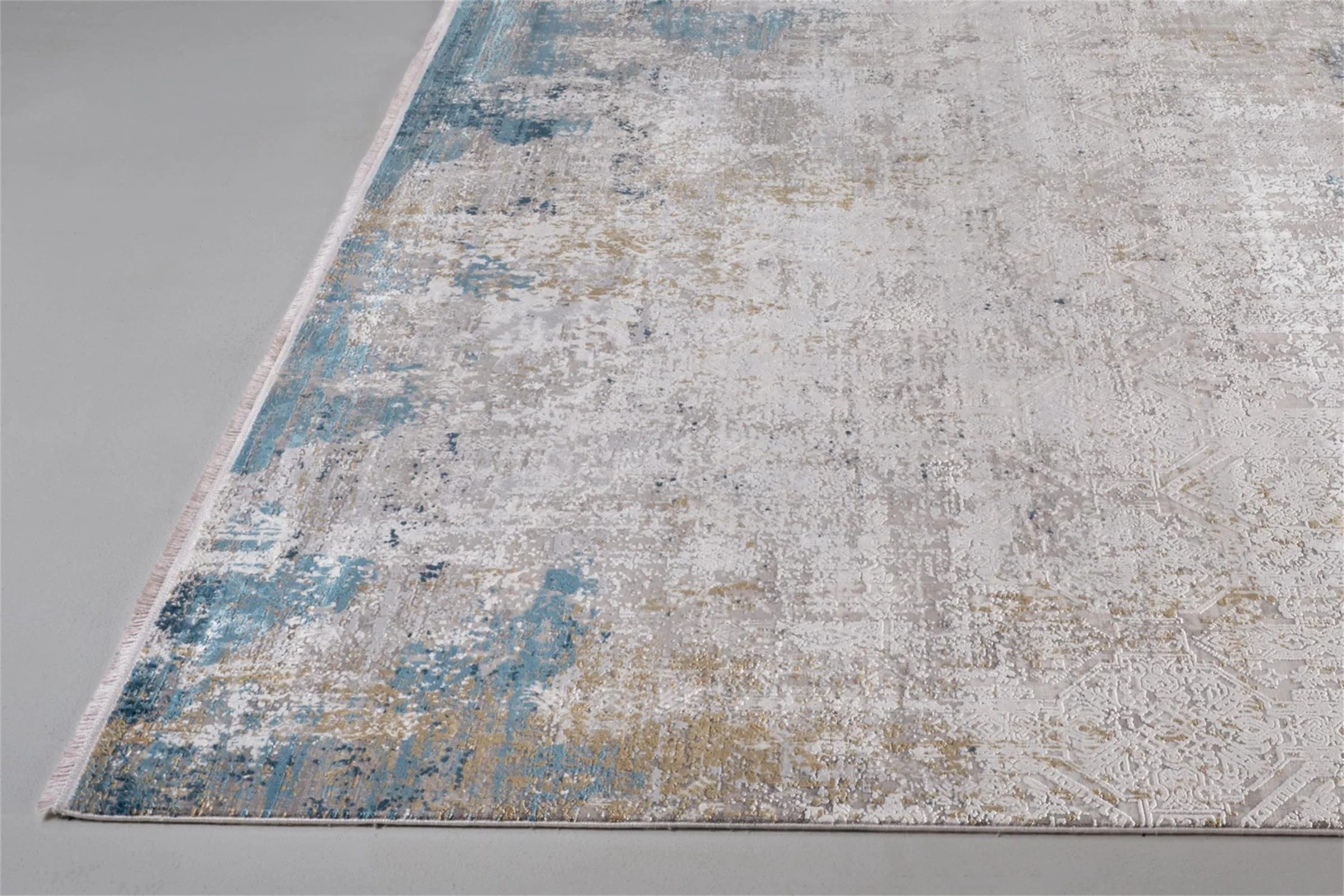 Feizy Cadiz 3889F Rug in Ivory/Blue - Image 8