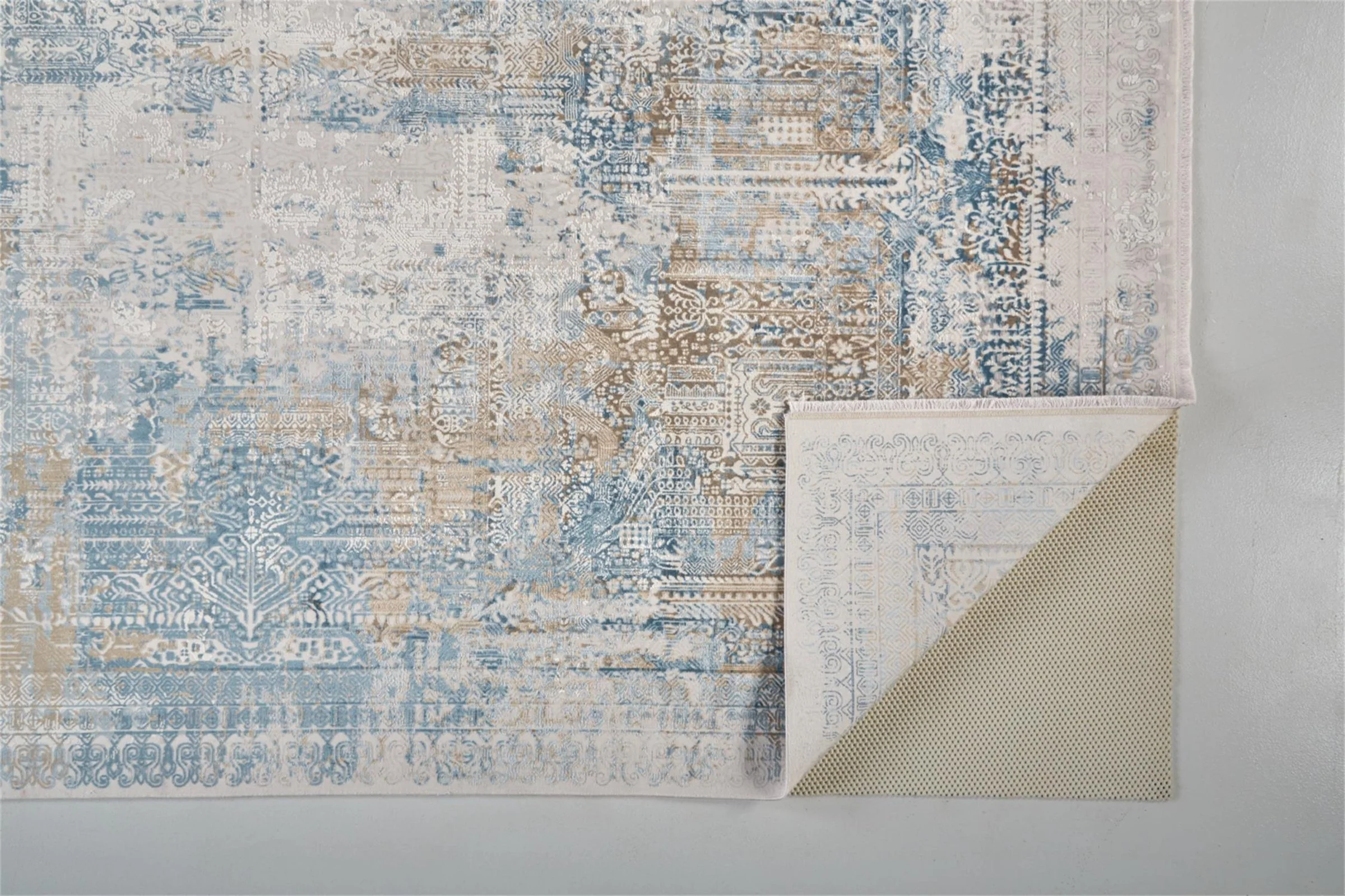 Feizy Cadiz 3890F Rug in Blue/Gray - Image 5