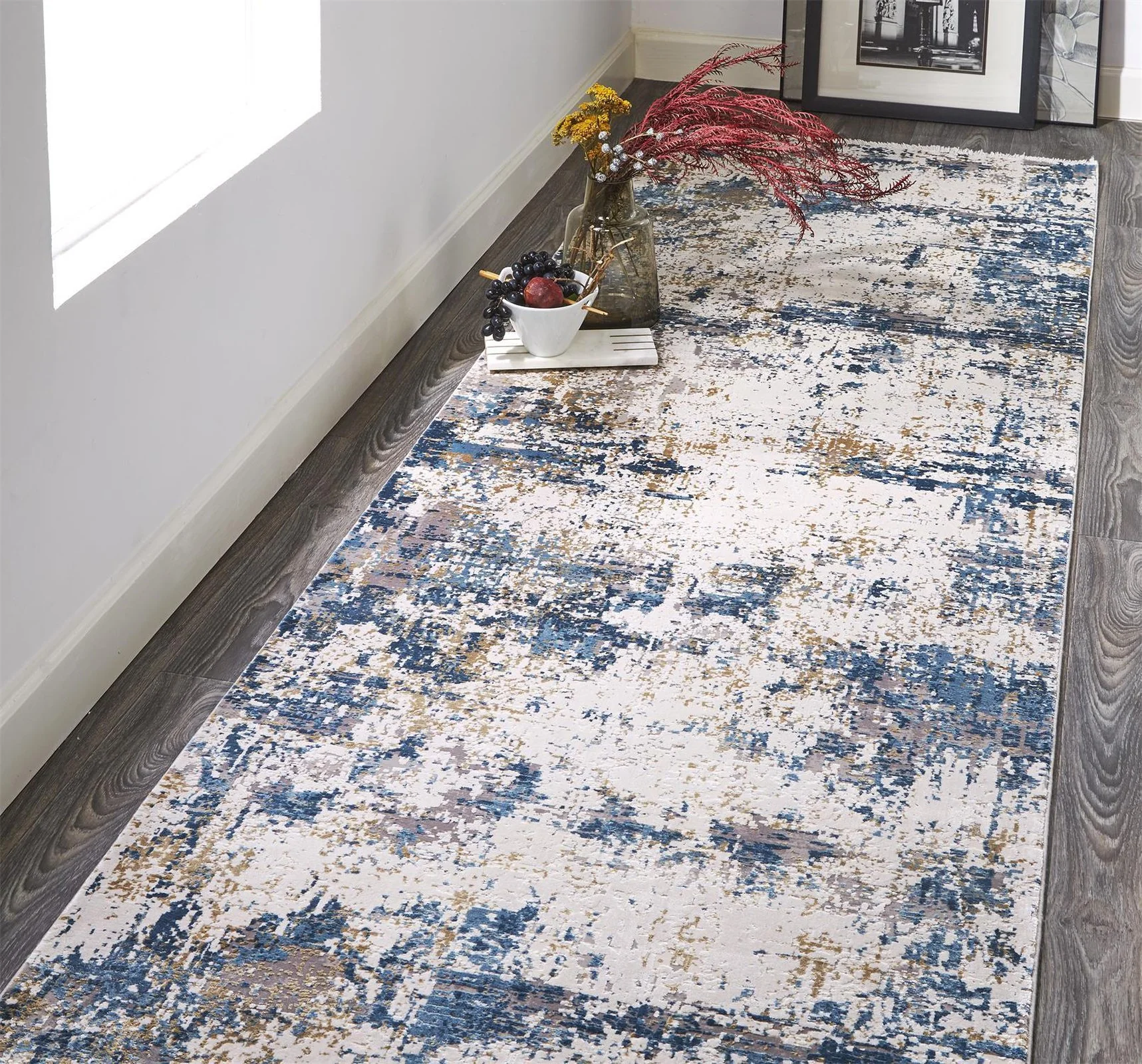 Feizy Cadiz 3891F Rug in Blue/Ivory - Image 13