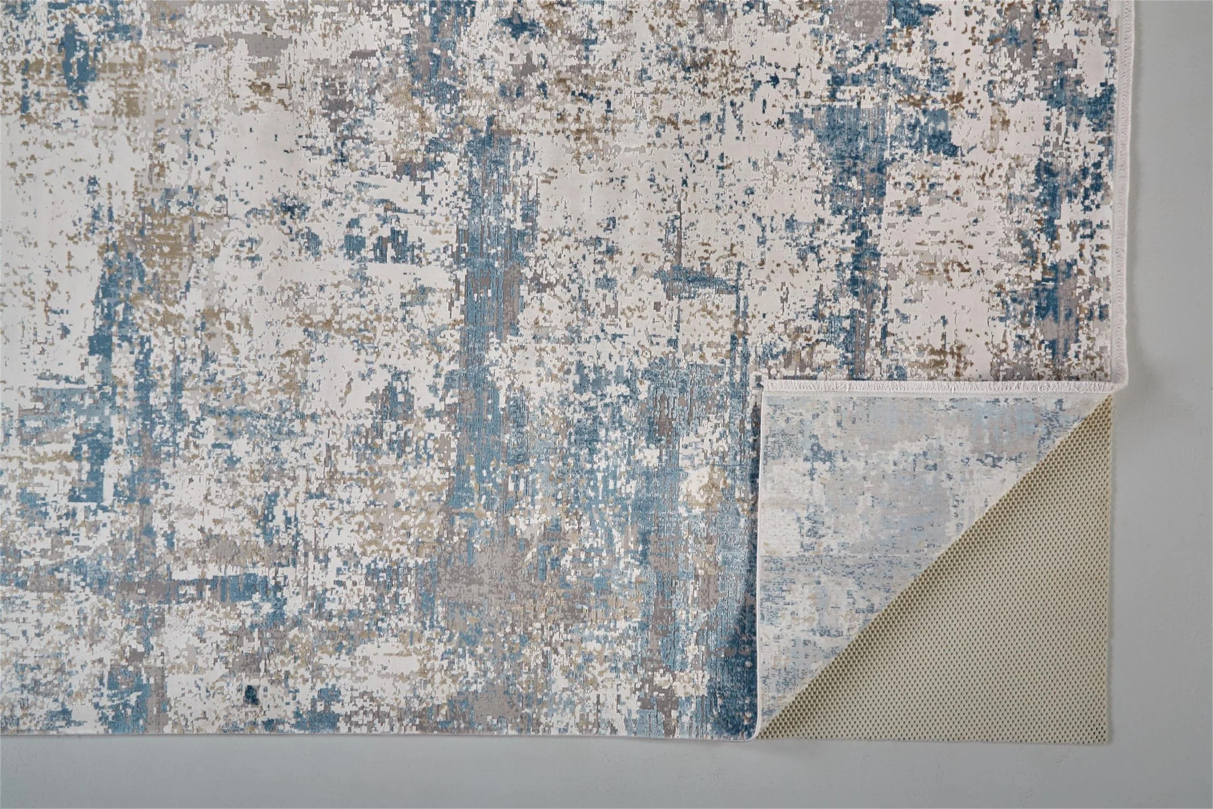 Feizy Cadiz 3891F Rug in Blue/Ivory - Image 4