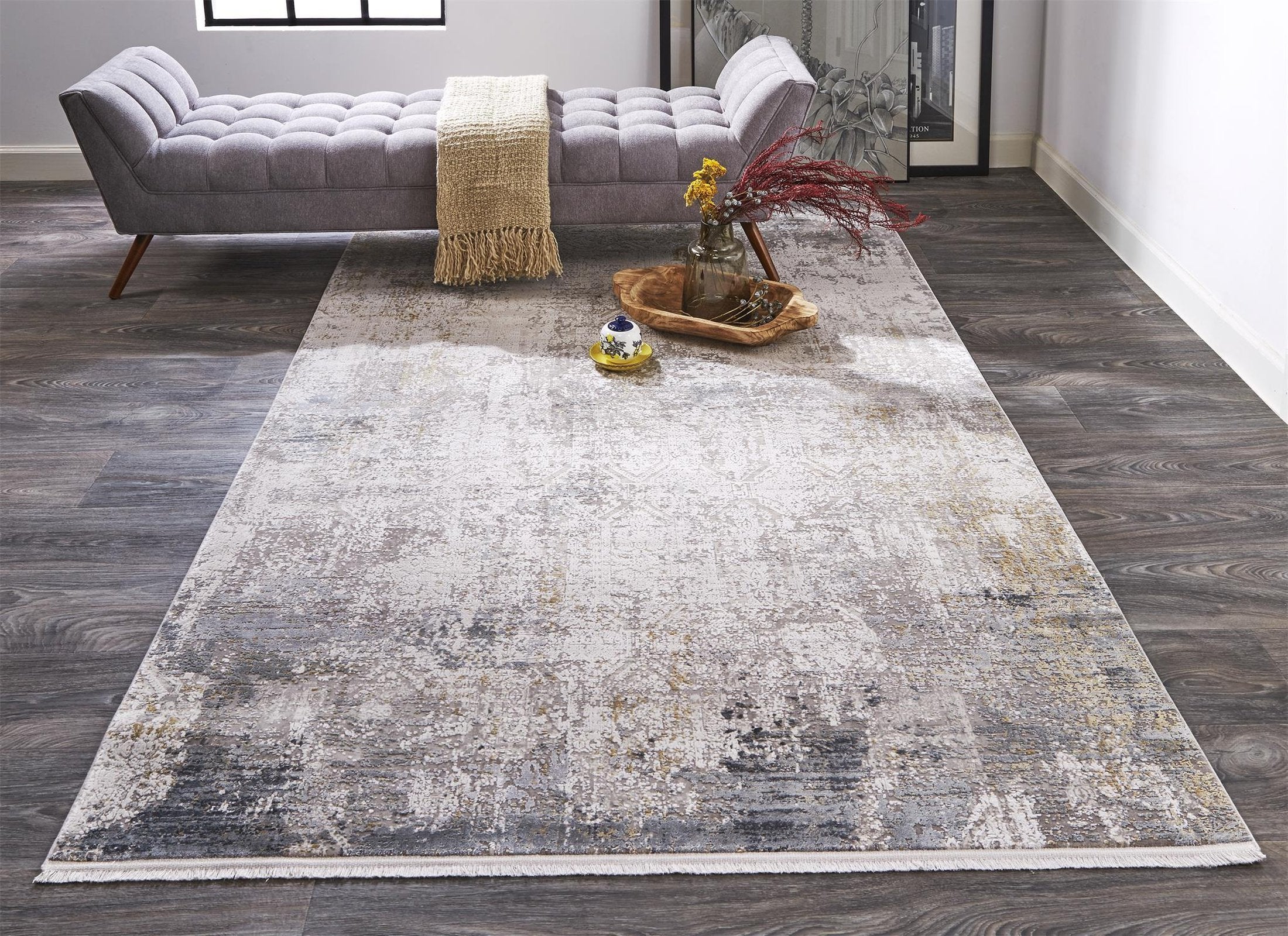 Feizy Cadiz 3892F Rug in Light Gray/Ivory - Image 12