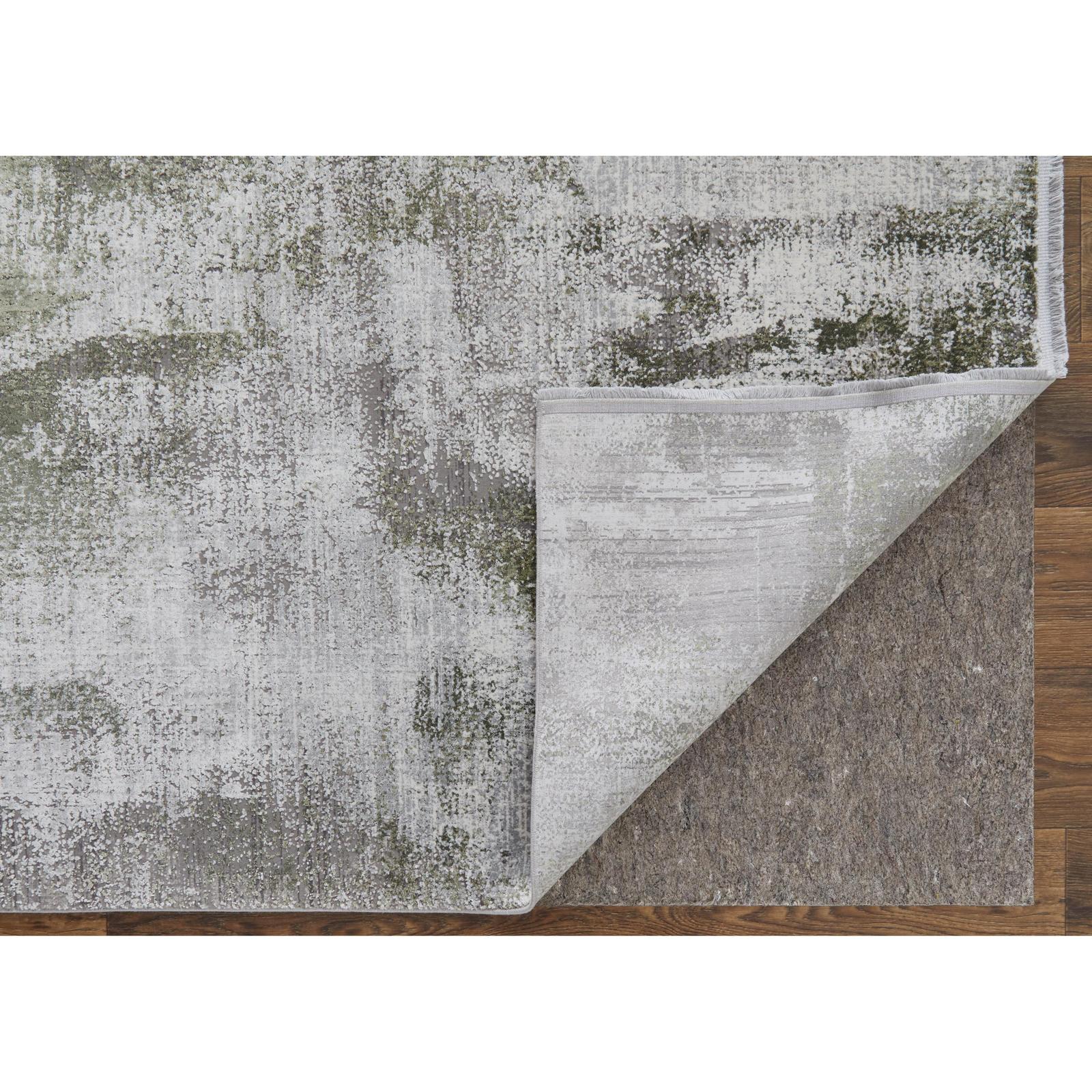 Feizy Cadiz 39N5F Modern Ikat Rug in Gray/Green/Silver - Image 6