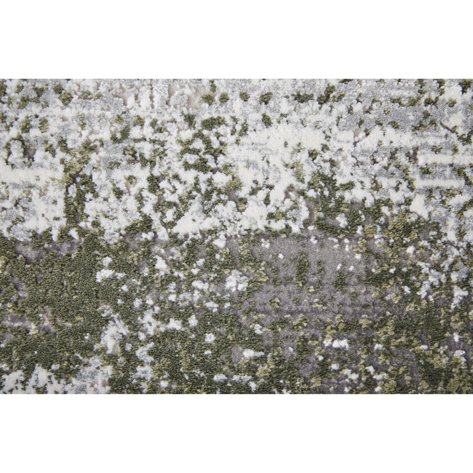 Feizy Cadiz 39N5F Modern Ikat Rug in Gray/Green/Silver - Image 8