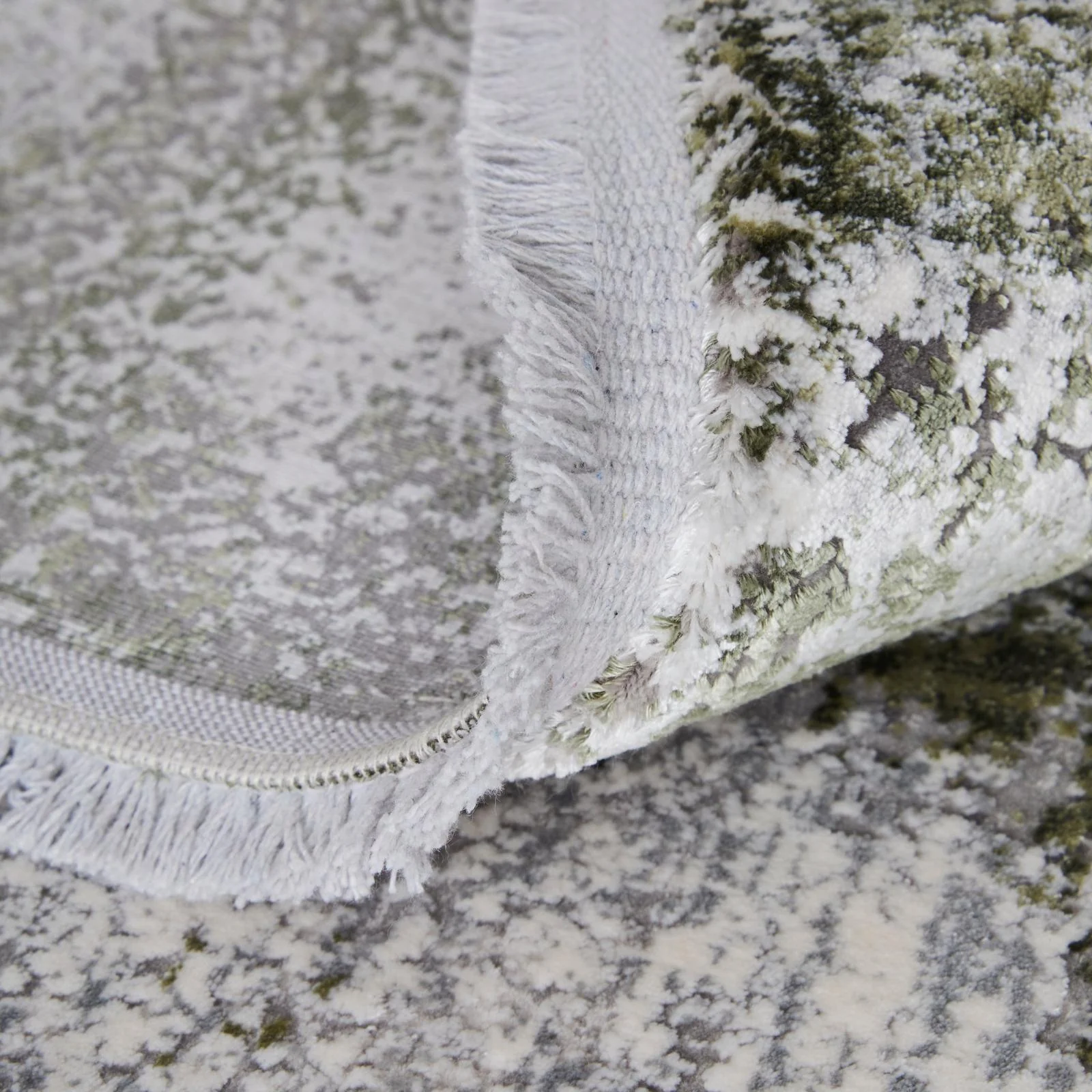Feizy Cadiz 39N5F Modern Ikat Rug in Gray/Green/Silver - Image 9