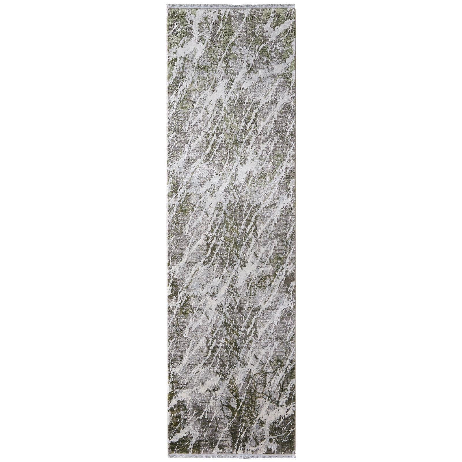 Feizy Cadiz 39N6F Modern Abstract Rug in Gray/Green/Taupe - Image 13