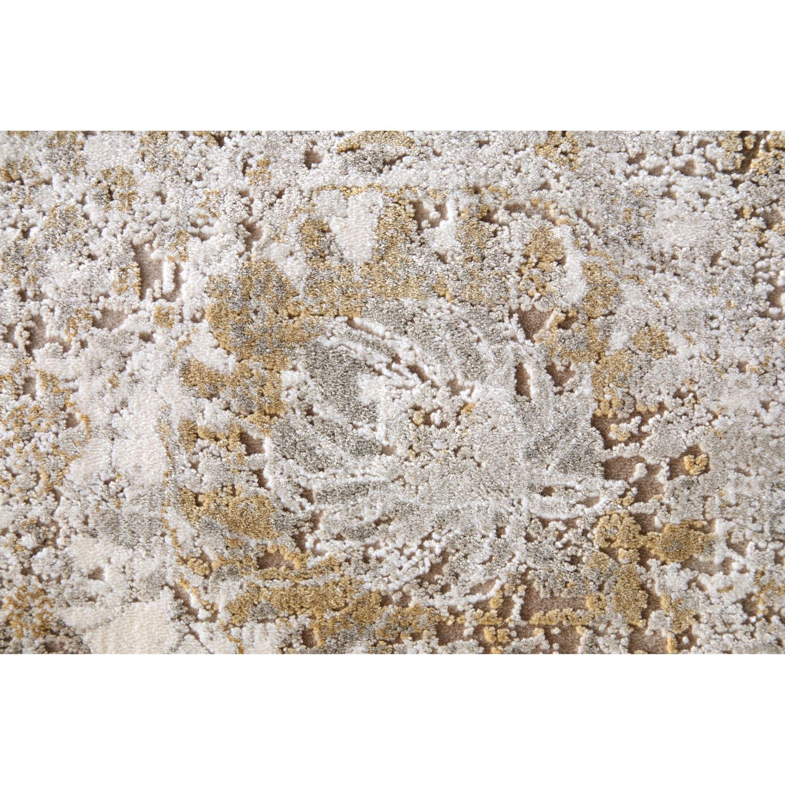 Feizy Cadiz 39SZF Traditional Floral & Botanical Rug in Ivory/Gray/Gold - Image 7