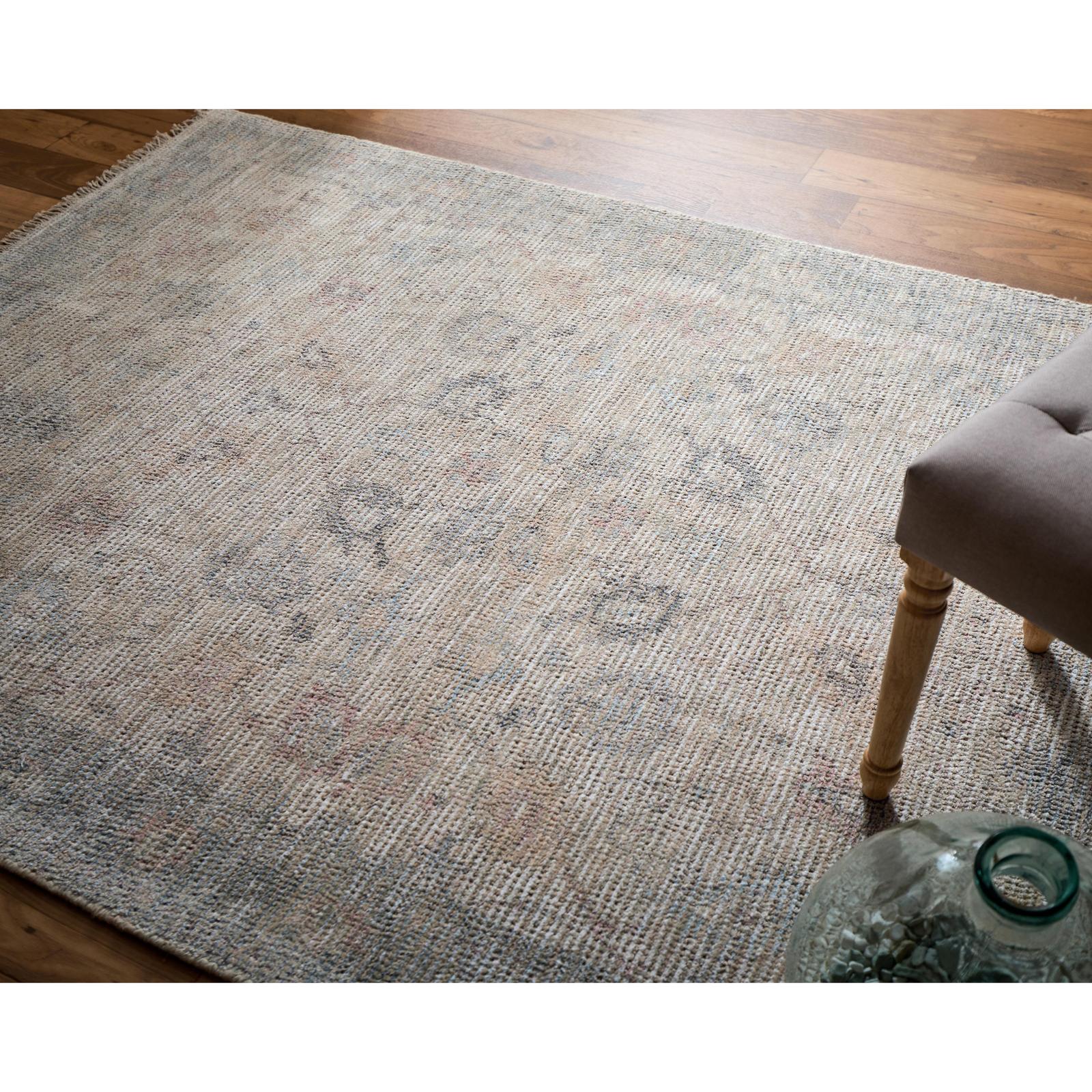 Feizy Caldwell 8976F Transitional Floral & Botanical Rug in Ivory/Tan/Blue - Image 2