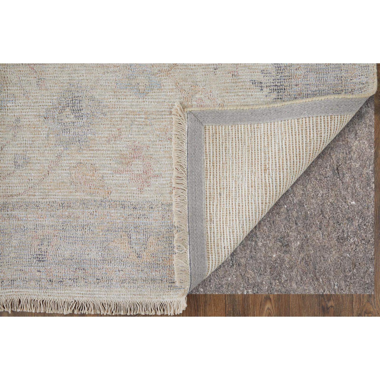 Feizy Caldwell 8976F Transitional Floral & Botanical Rug in Ivory/Tan/Blue - Image 4