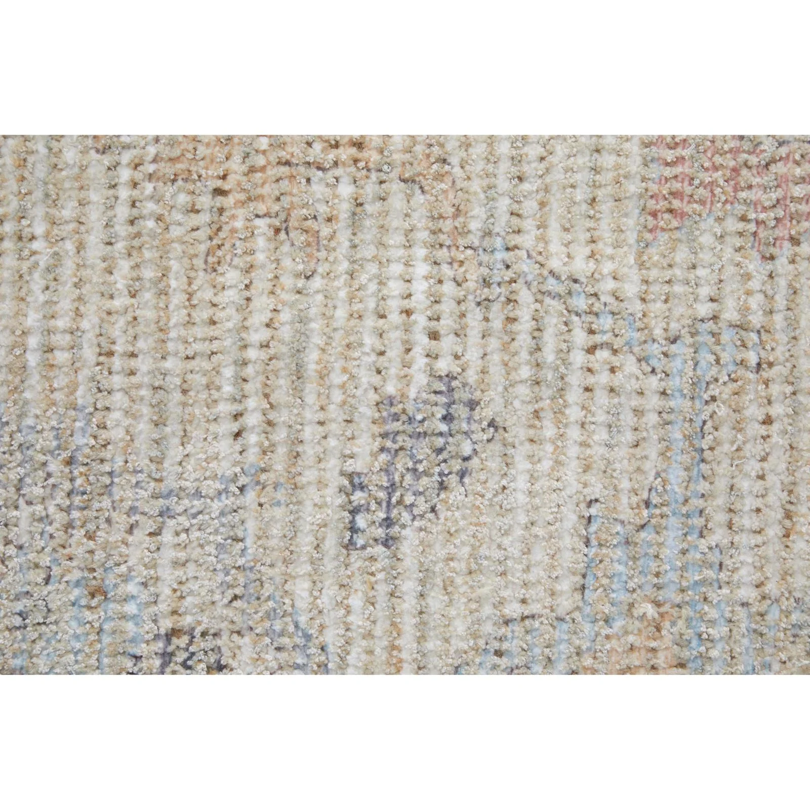Feizy Caldwell 8976F Transitional Floral & Botanical Rug in Ivory/Tan/Blue - Image 6