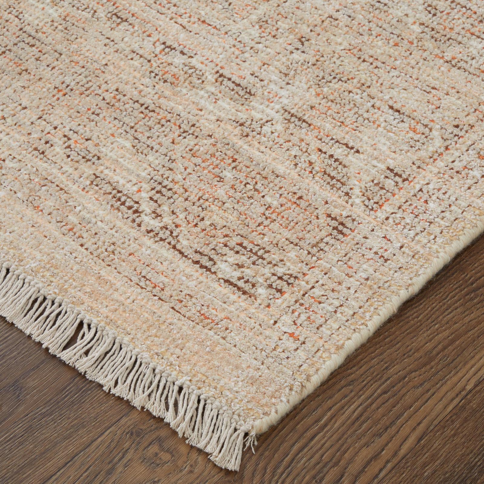 Feizy Caldwell 8977F Transitional Medallion Rug in Orange/Tan/Ivory - Image 3