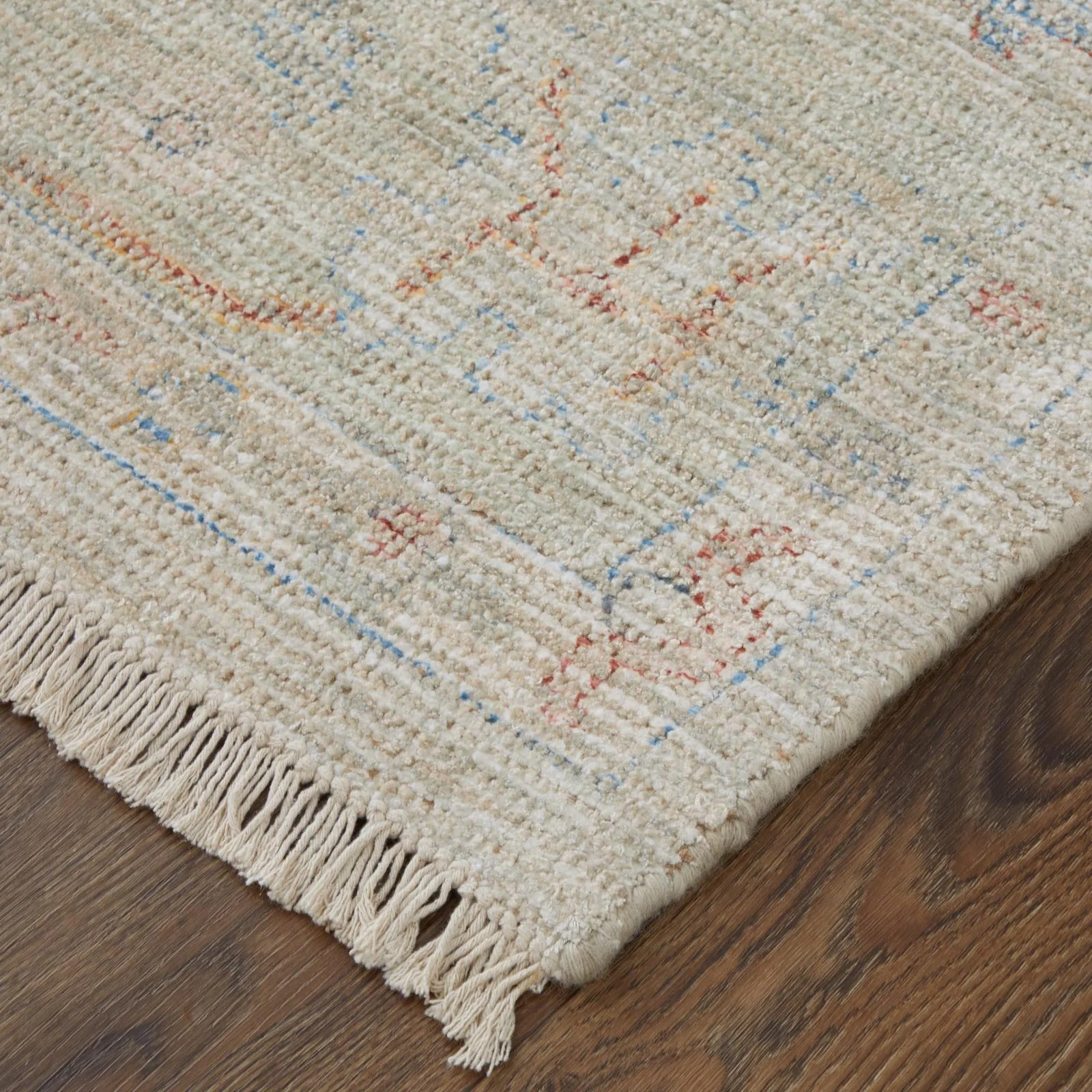 Feizy Caldwell 8978F Transitional Floral & Botanical Rug in Brown/Tan/Blue - Image 3