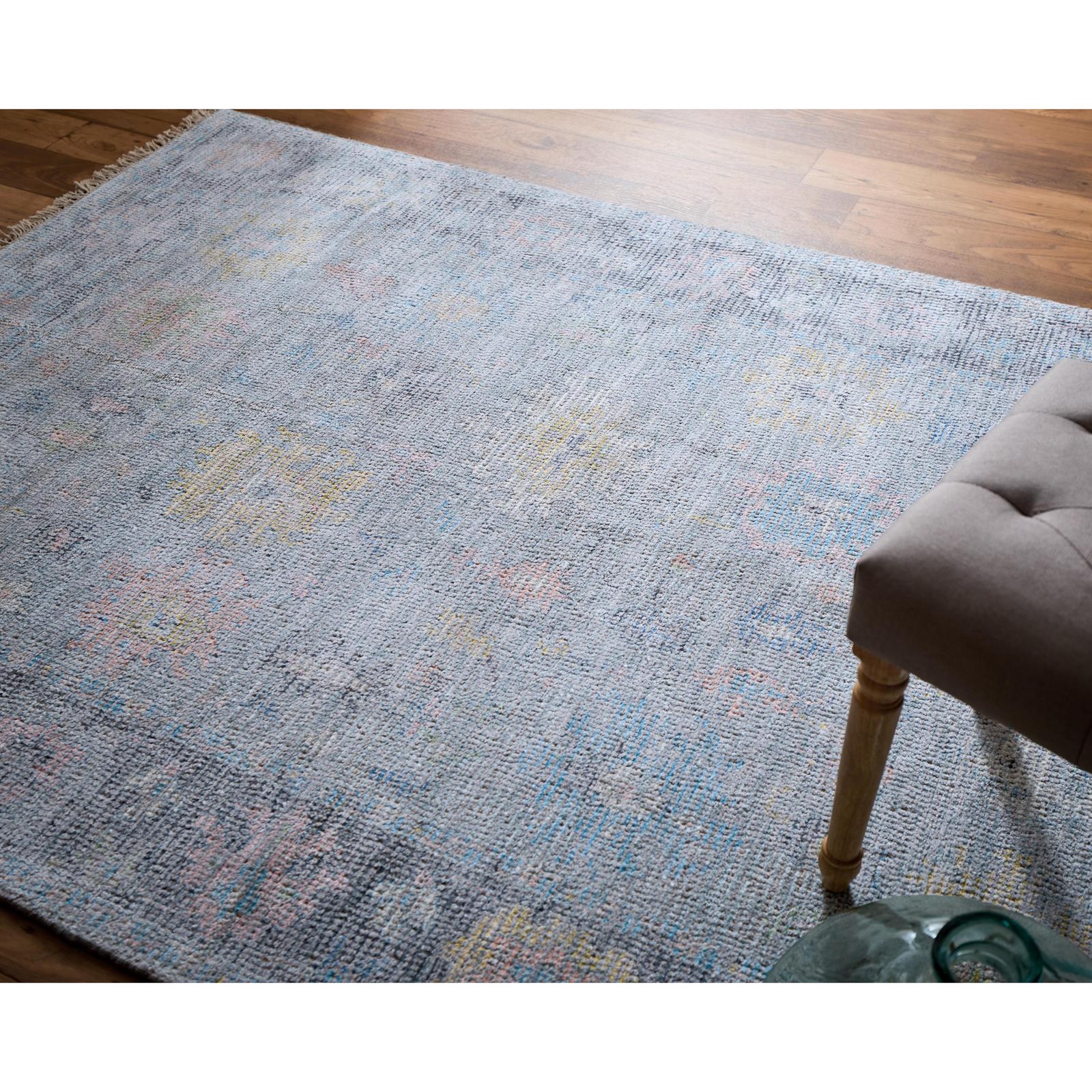 Feizy Caldwell 8979F Transitional Floral & Botanical Rug in Blue/Yellow/Orange - Image 2