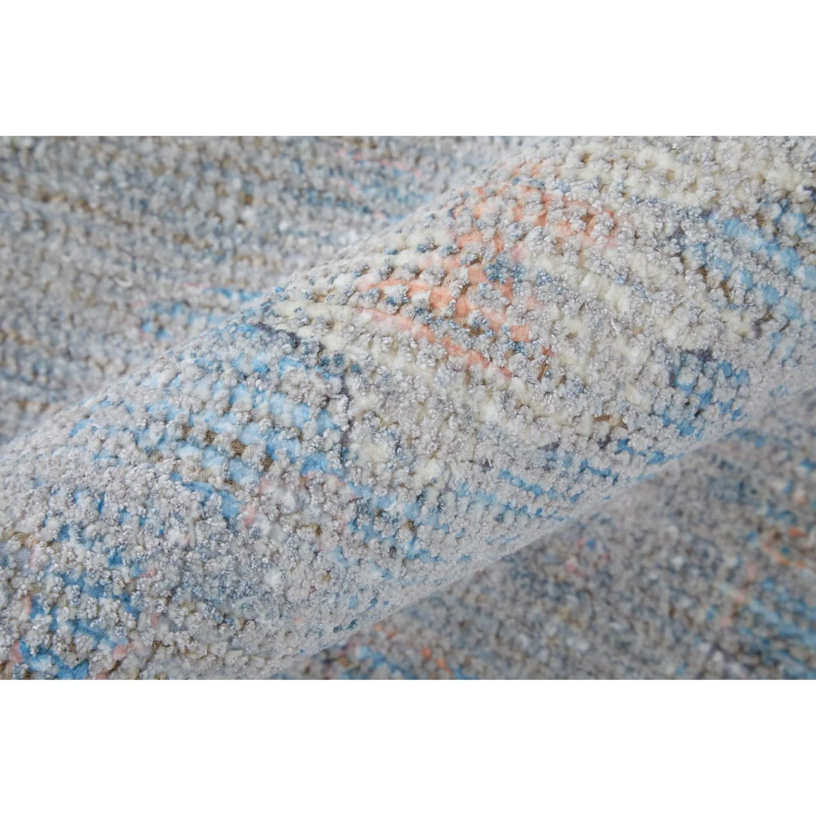 Feizy Caldwell 8979F Transitional Floral & Botanical Rug in Blue/Yellow/Orange - Image 5